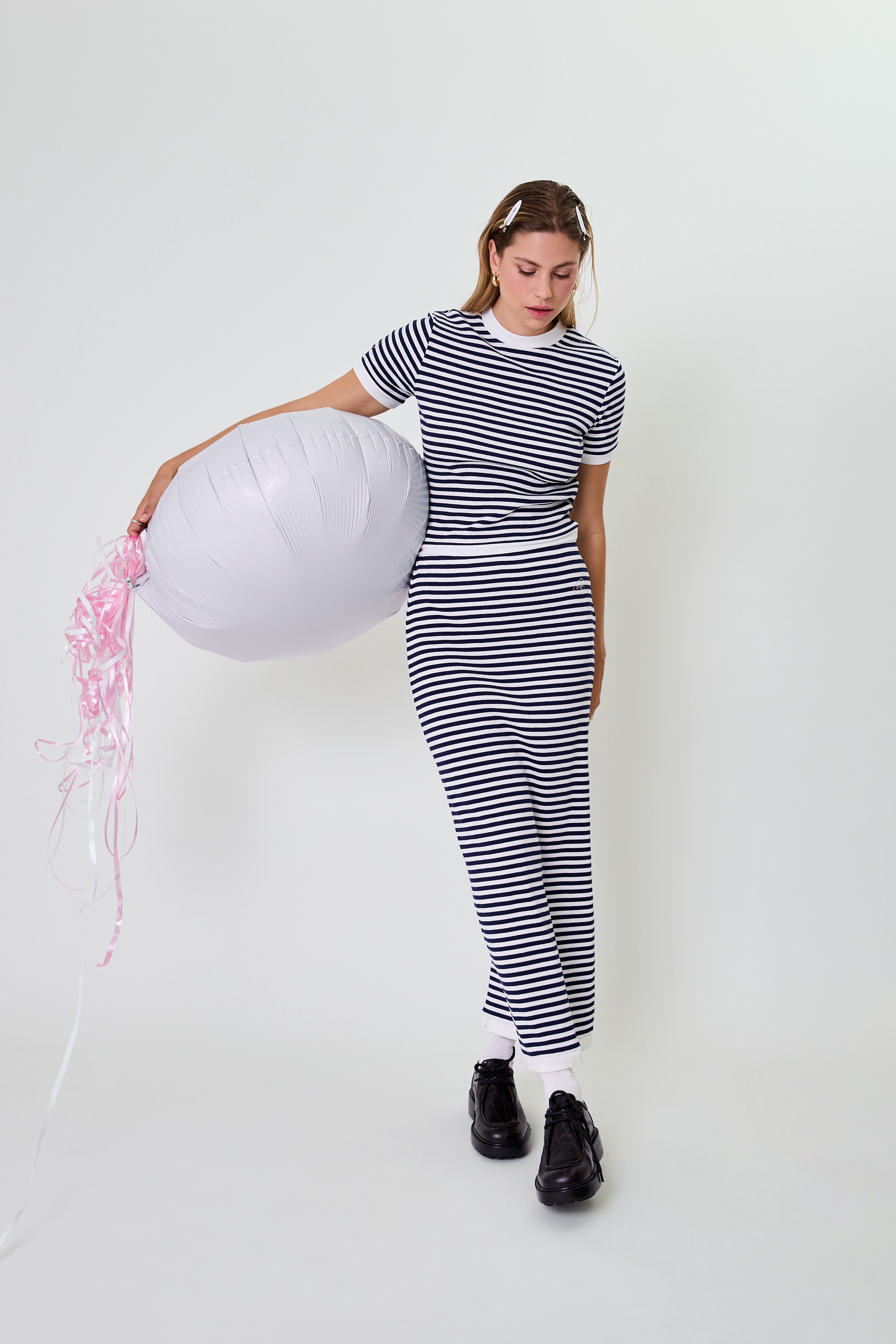 Lior Striped Skirt Blackberry