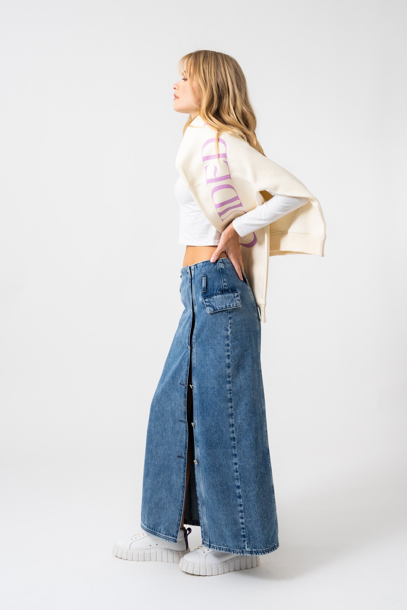 Aspen Denim Skirt Blue