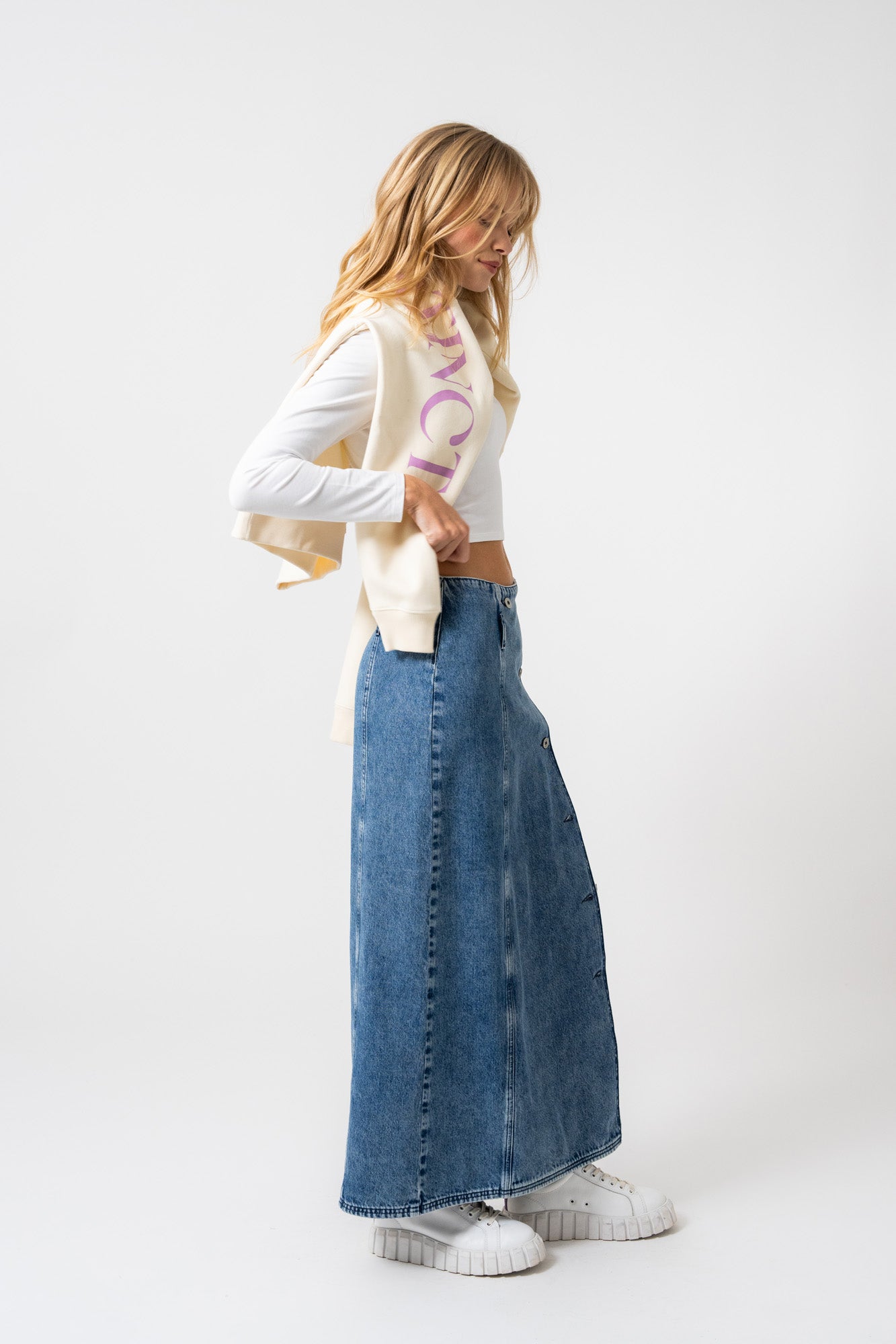 Aspen Denim Skirt Blue