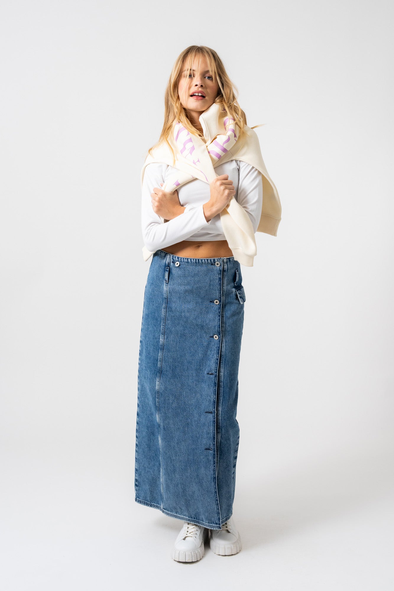 Aspen Denim Skirt Blue