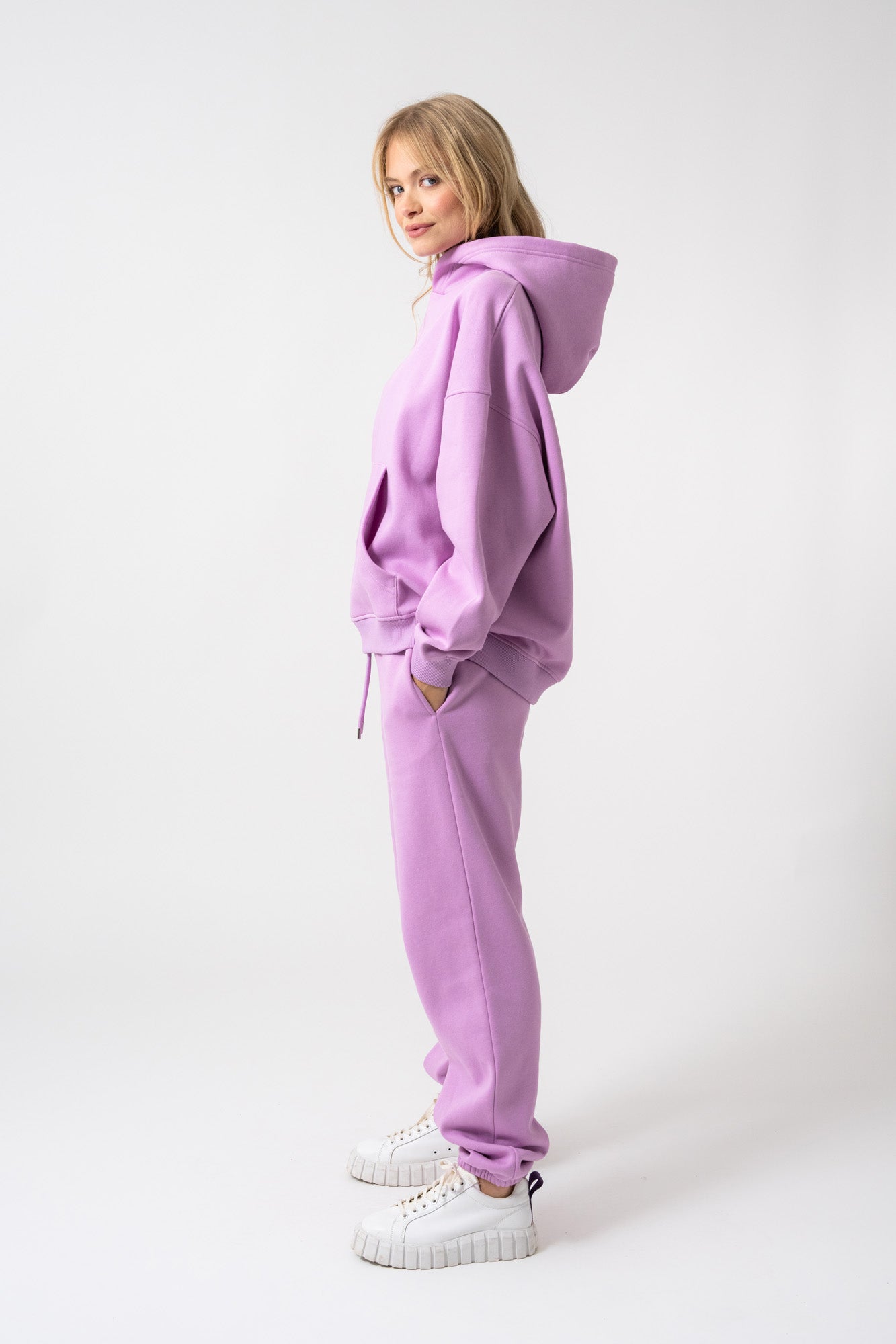 Boyfriend Hoodie Bright Lilac