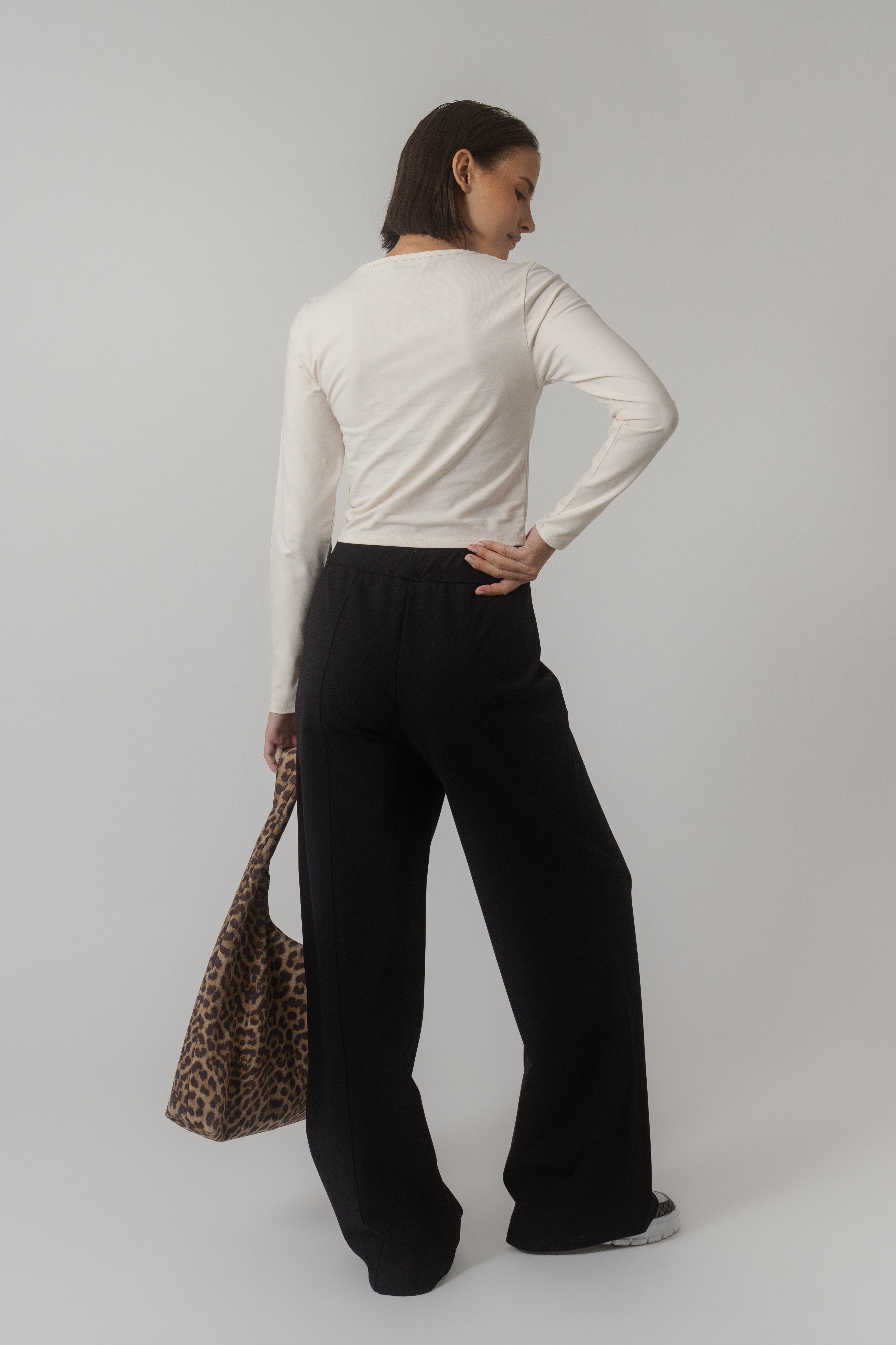 Velah Wide Leg Trousers Black