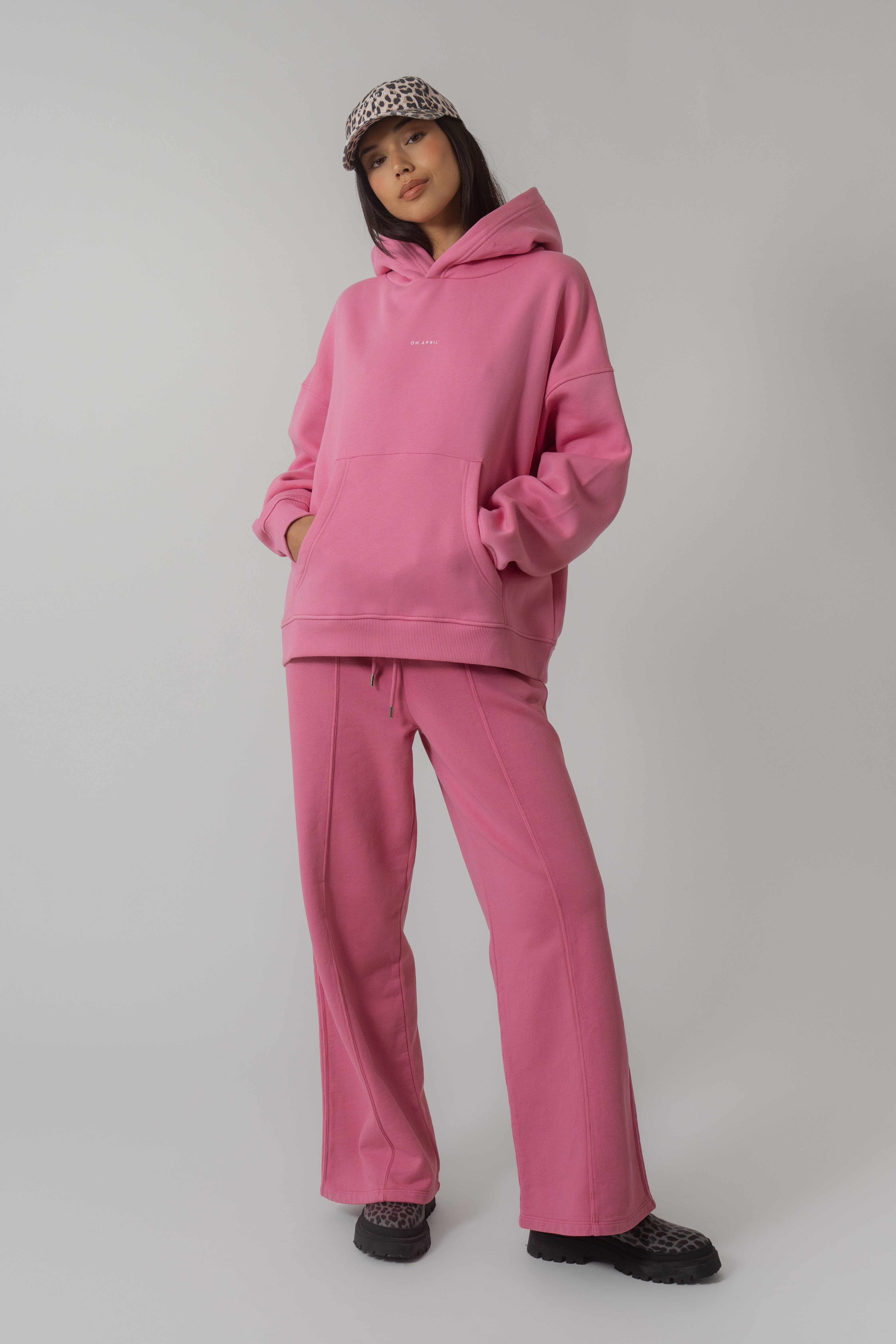 Boyfriend Hoodie Deep Pink