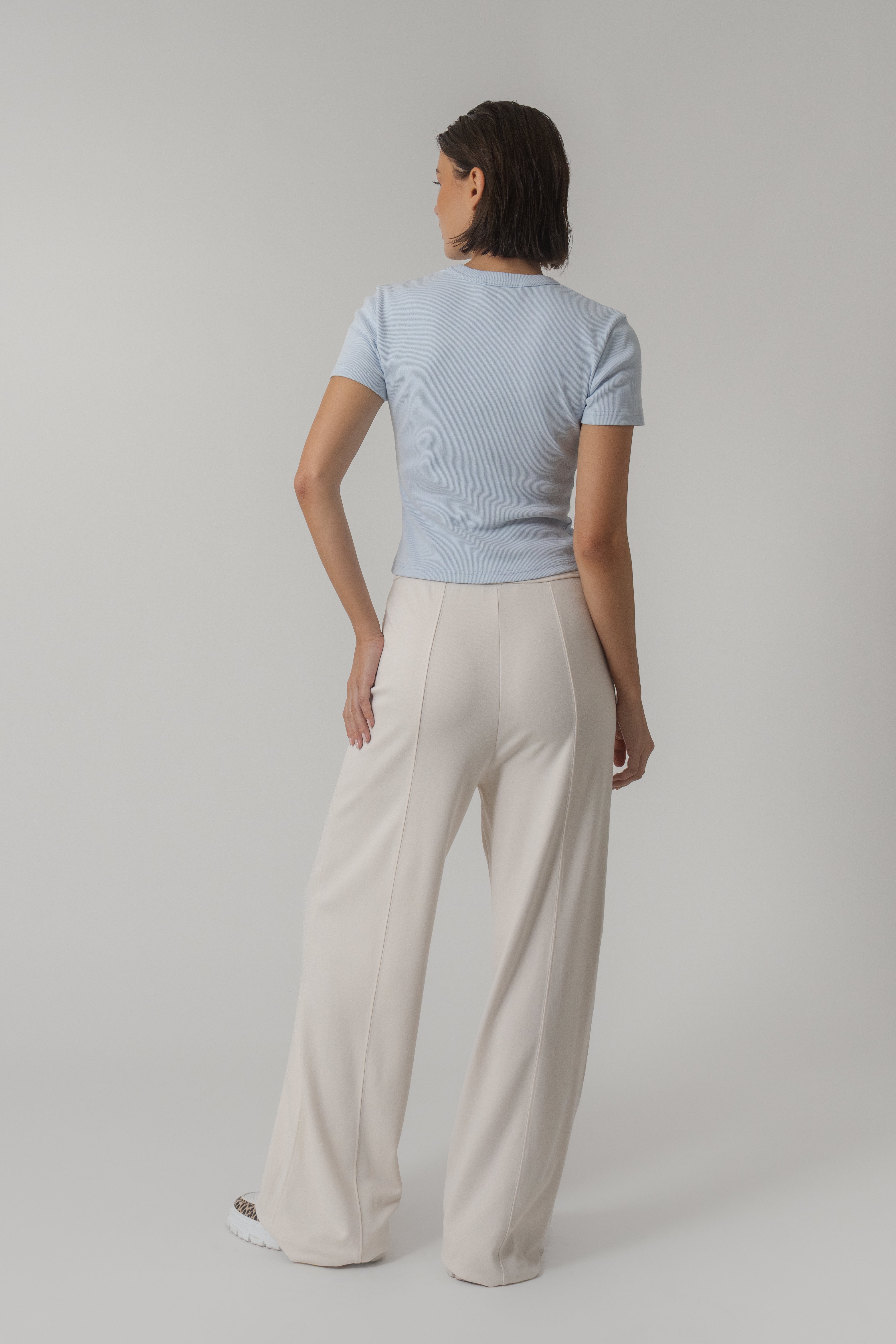 Velah Wide Leg Trousers Sand