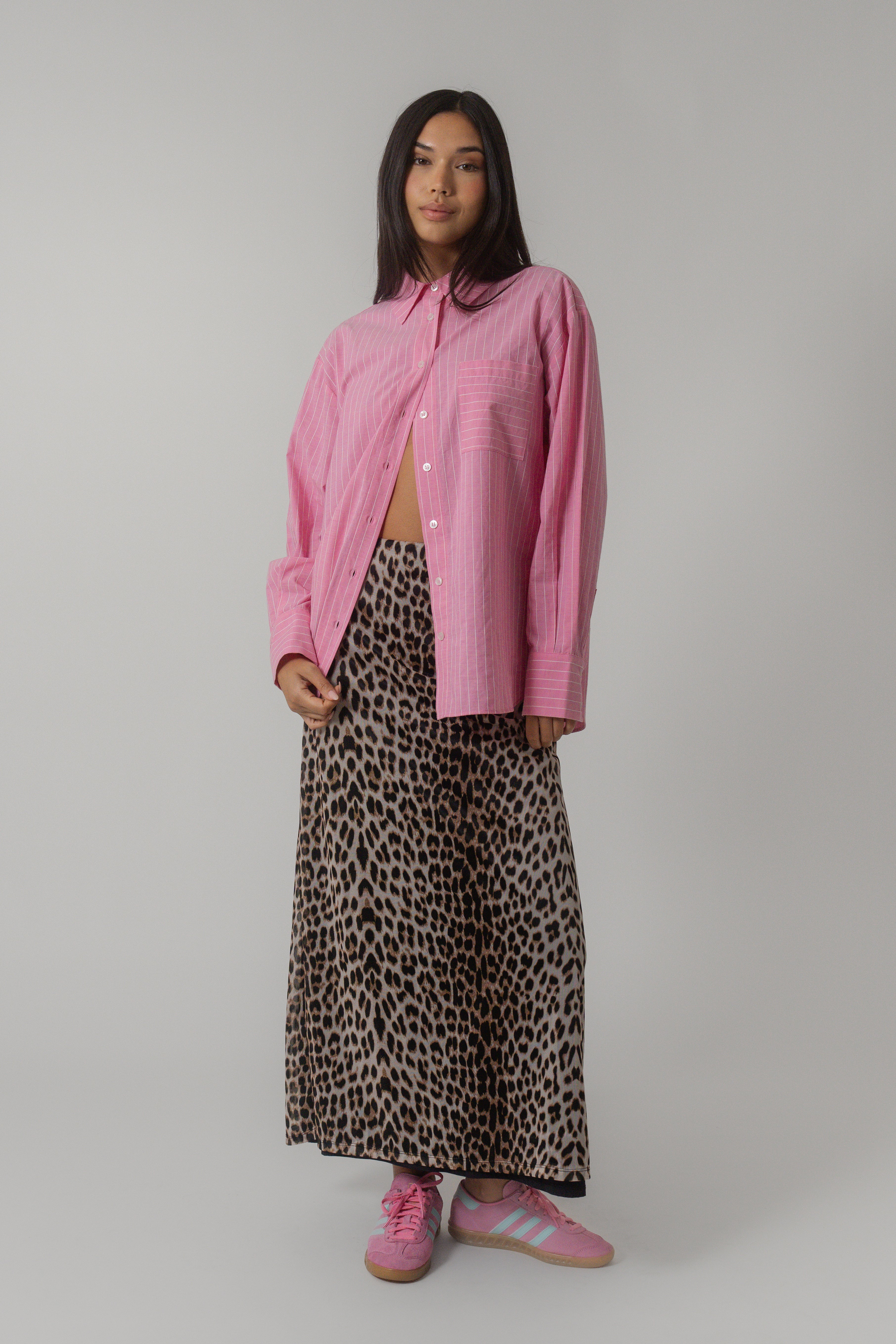 Nia Button Up Shirt Deep Pink