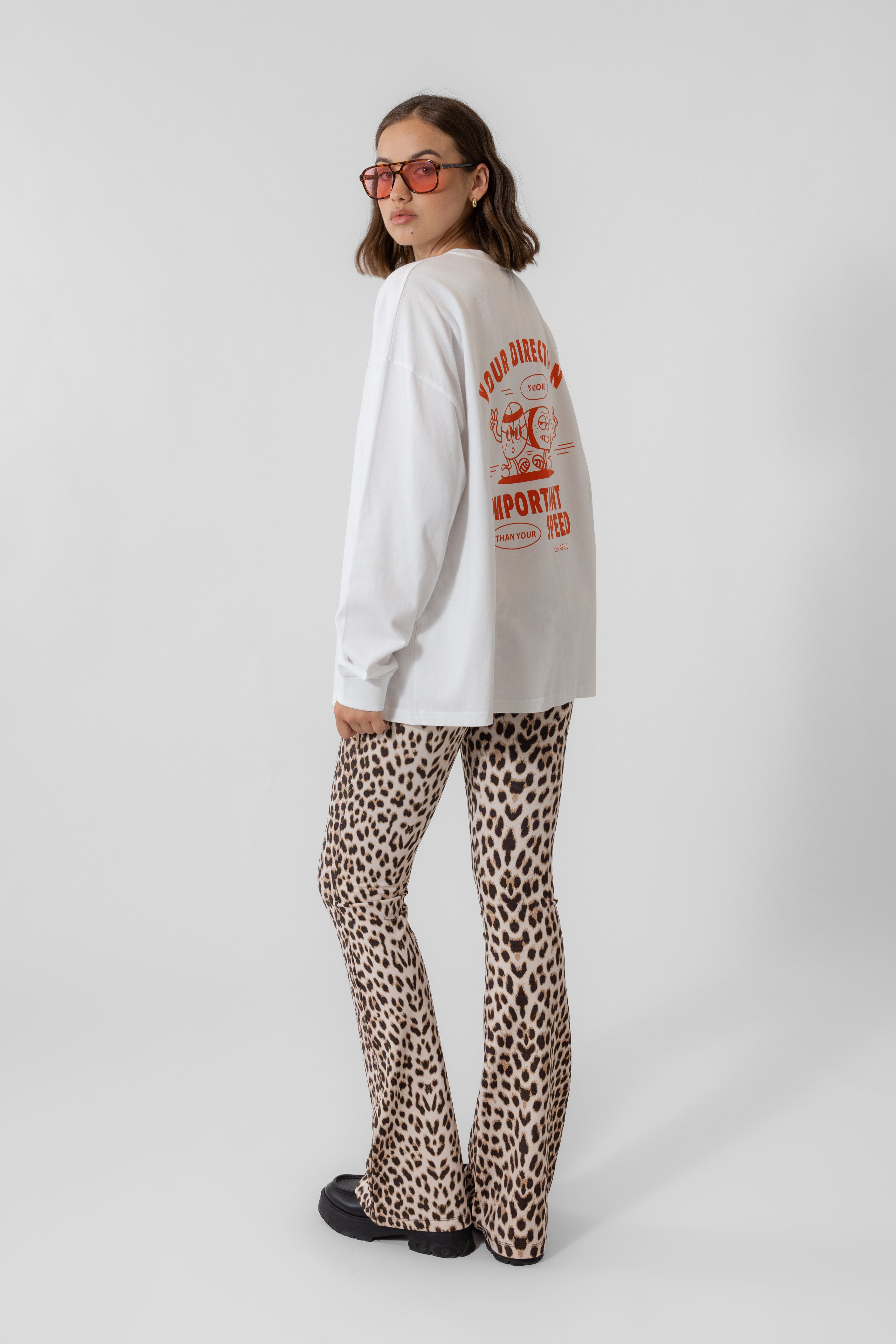 Longsleeve White/Auburn Cartoon