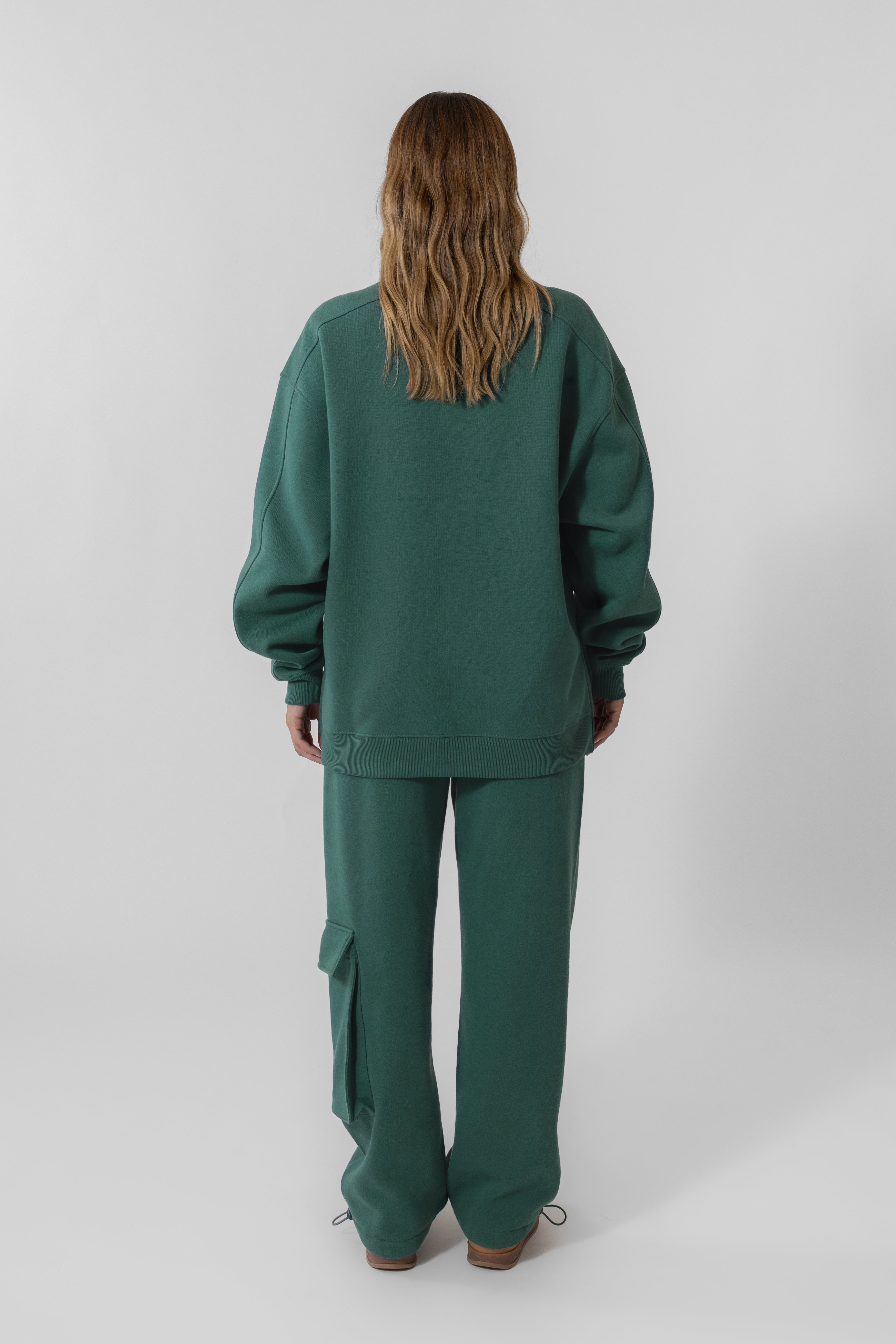 Ivo Sweatshirt Forest Green Retro OH APRIL