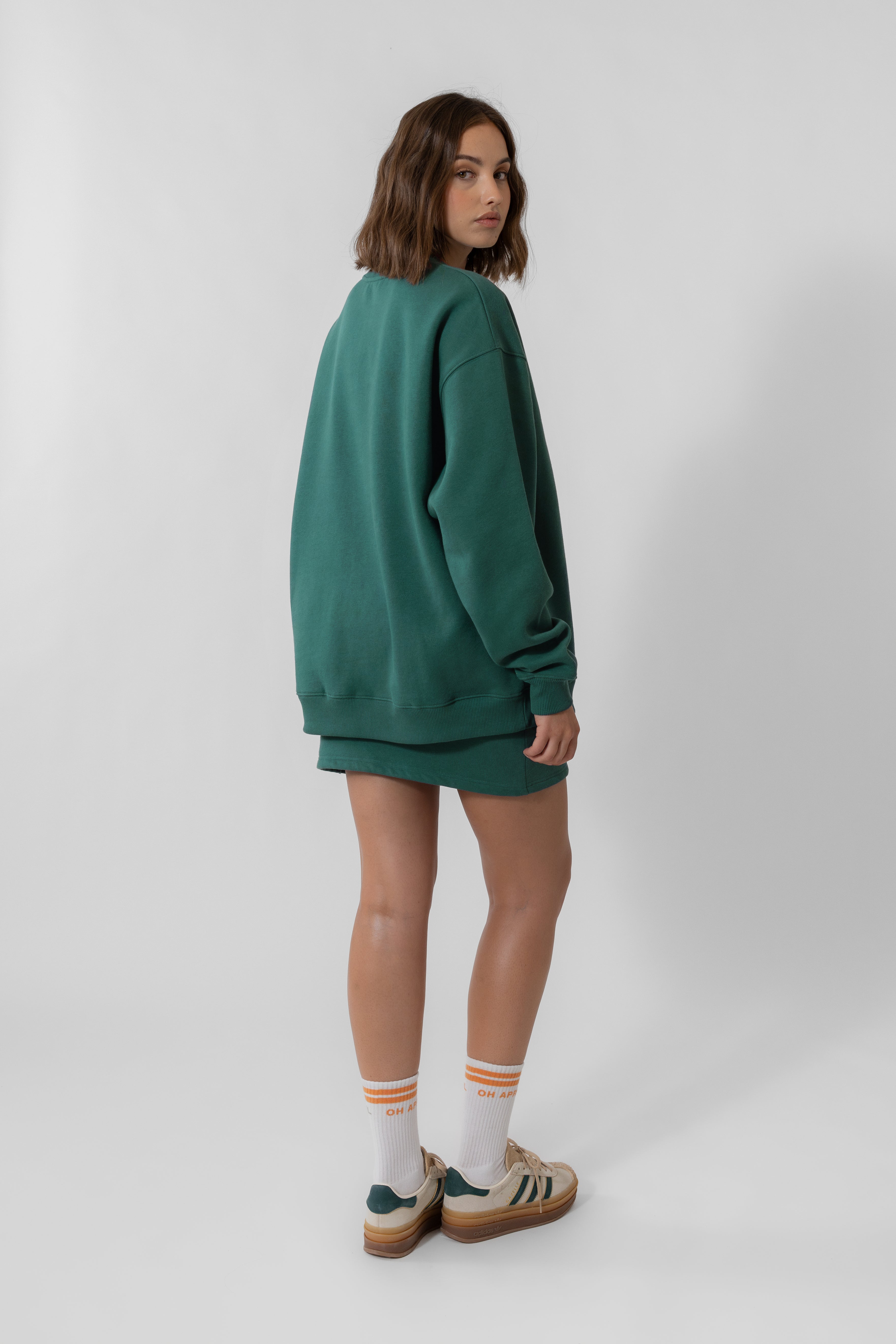 Green oversized sweater best sale