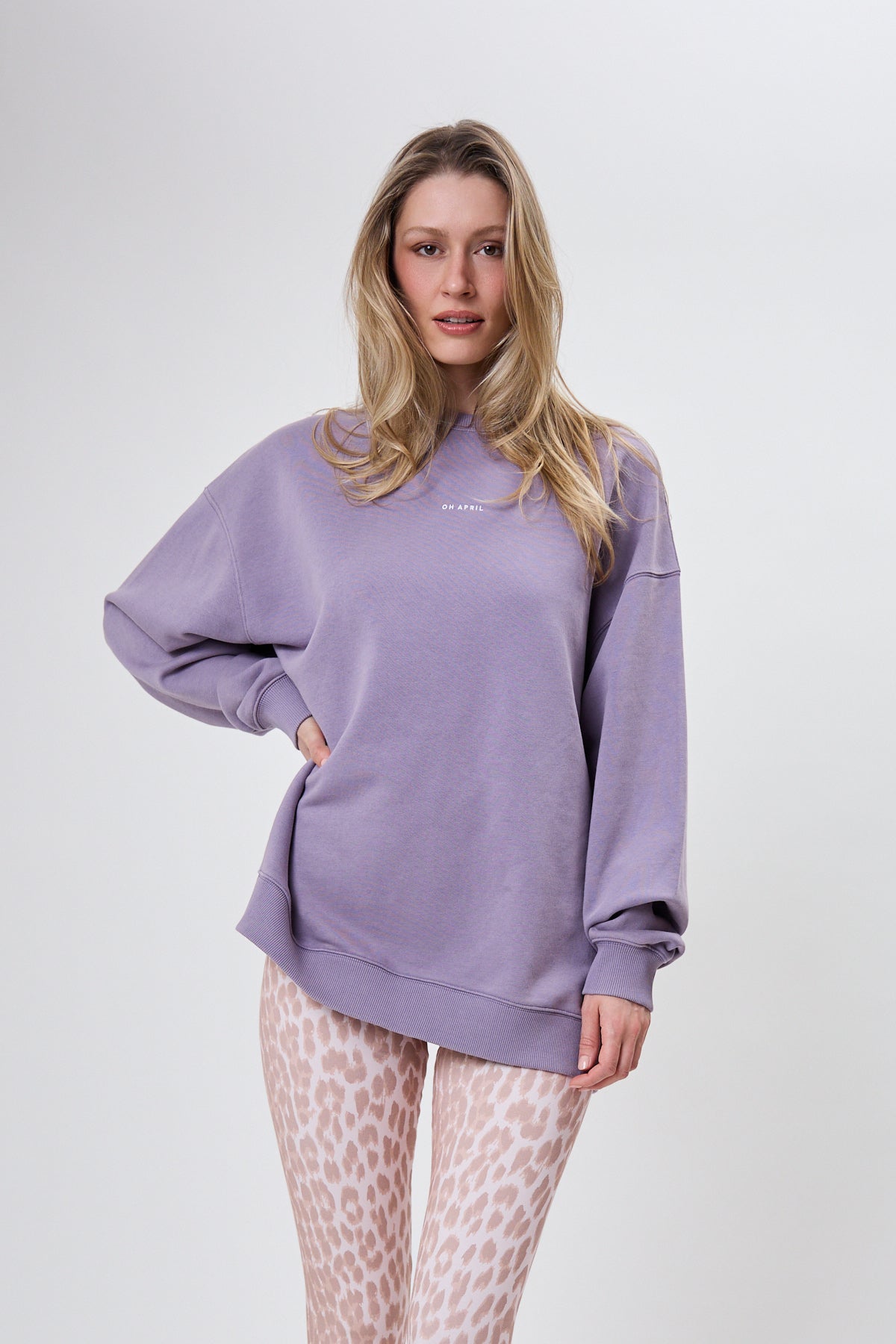 Oversized Sweater Foggy Lilac Acid