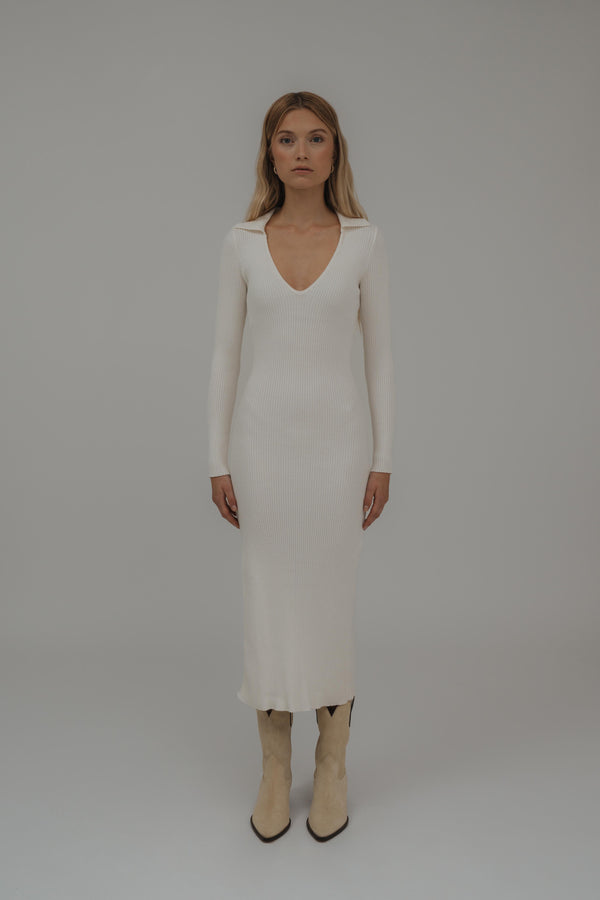 Sany Knit Dress Off White