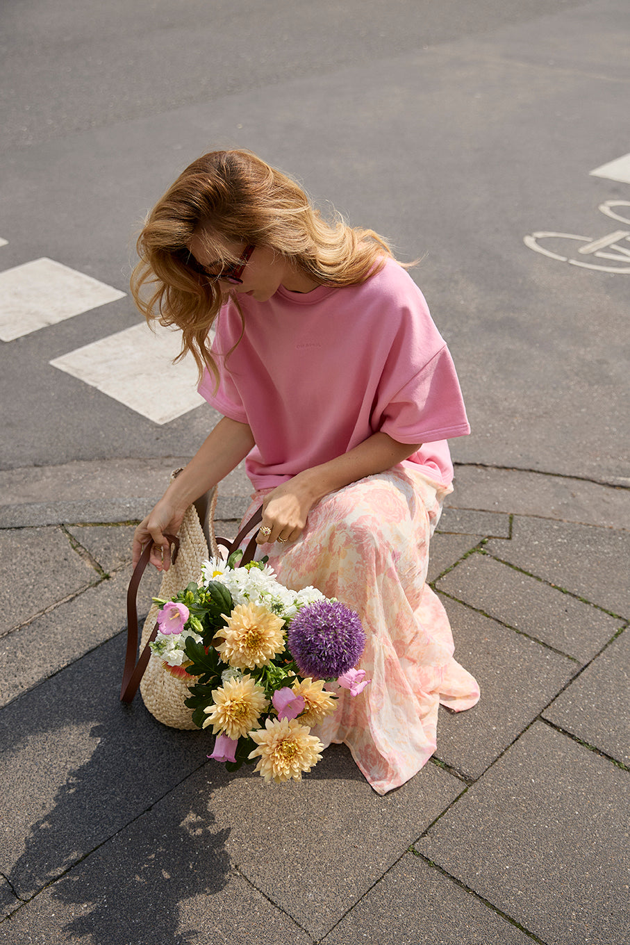 Karo Short Sleeve Sweater Light Pink