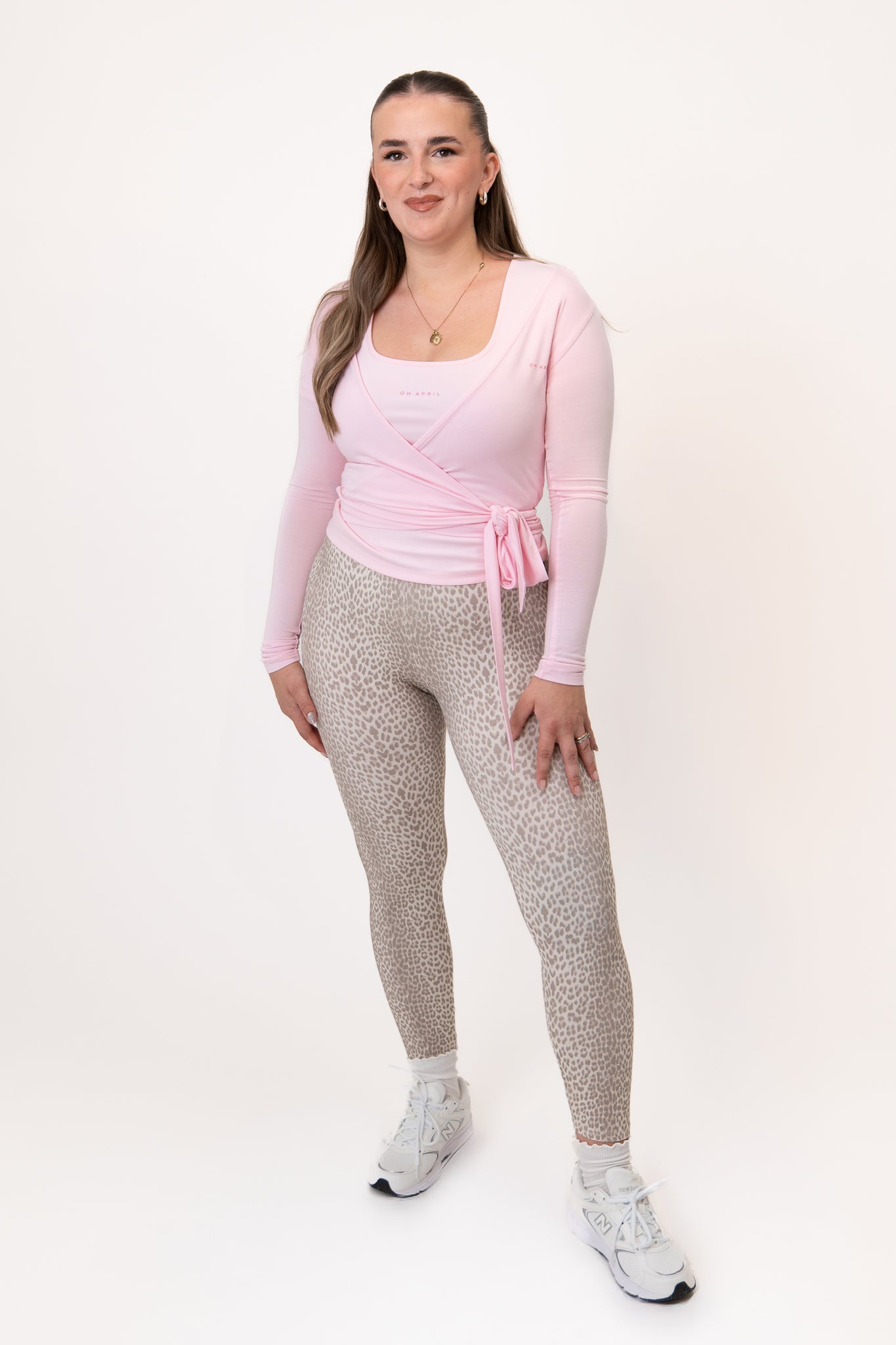 Rita Cropped Leggings Micro Leo Beige