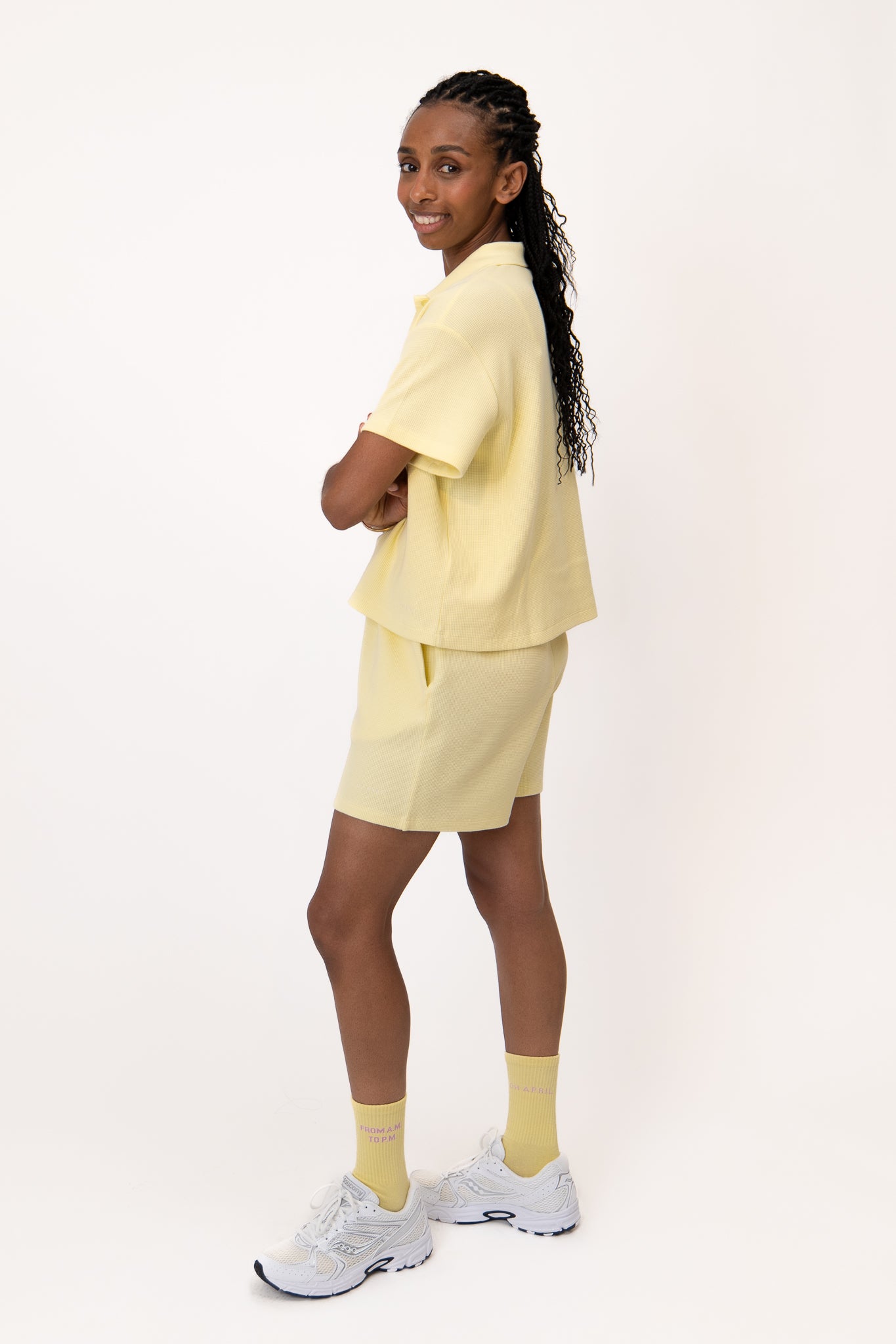 Elow Piqué Shorts Butter Yellow