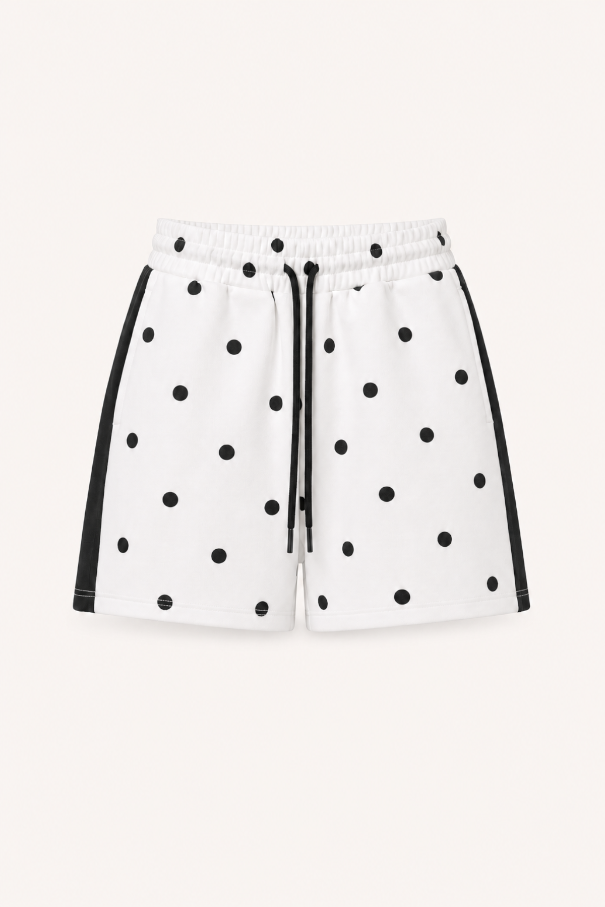 Kael Track Shorts Off White Polkadot
