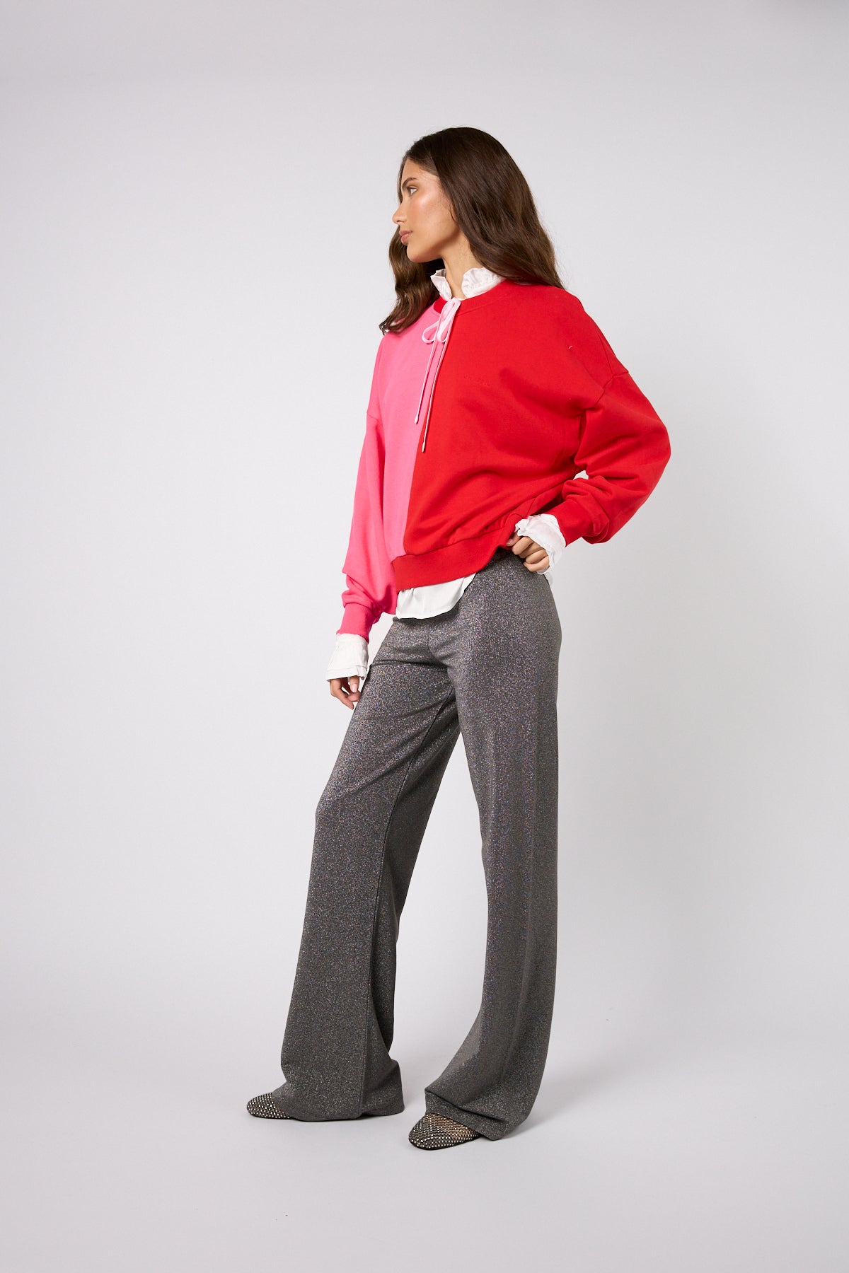 Regular Sweater Bow Dark Rose/Crimson