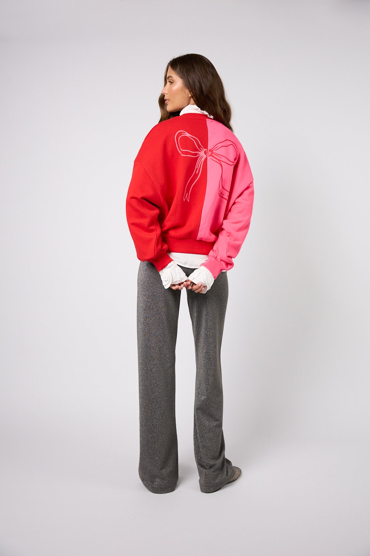 Regular Sweater Bow Dark Rose/Crimson