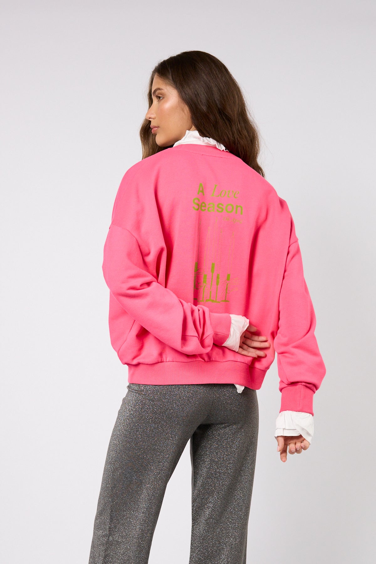 Regular Sweater Love Season Dark Rose