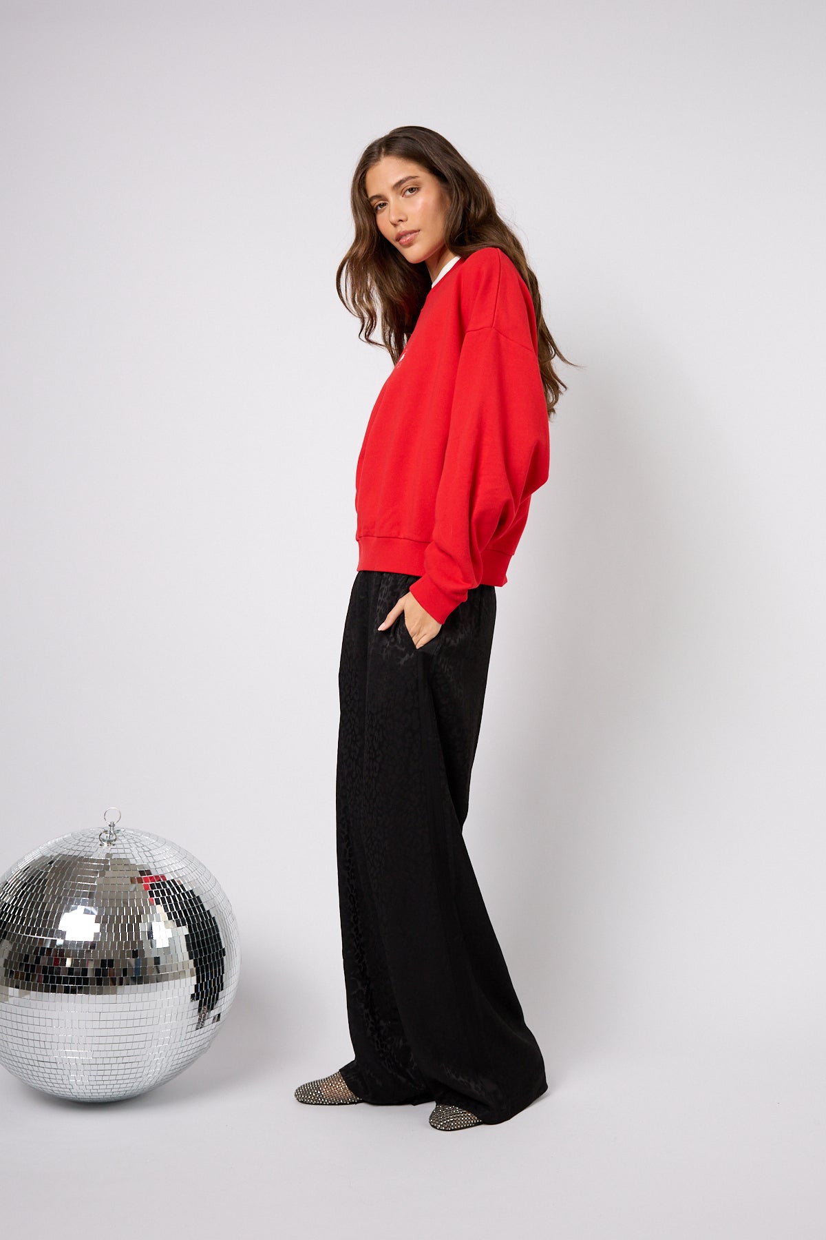 Regular Sweater Shine Bright Crimson