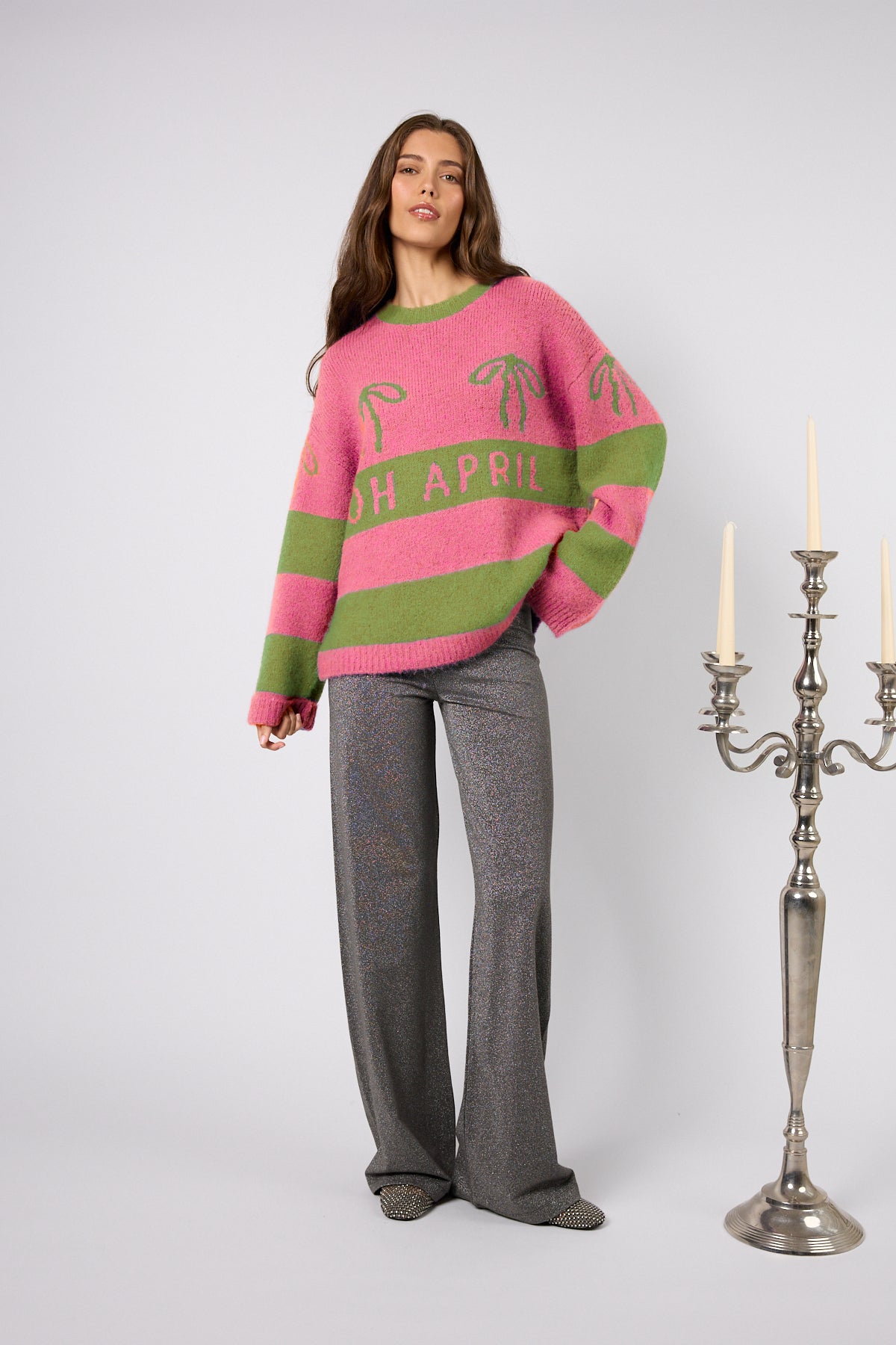 Santi Knit Jumper Dark Rose/Apple