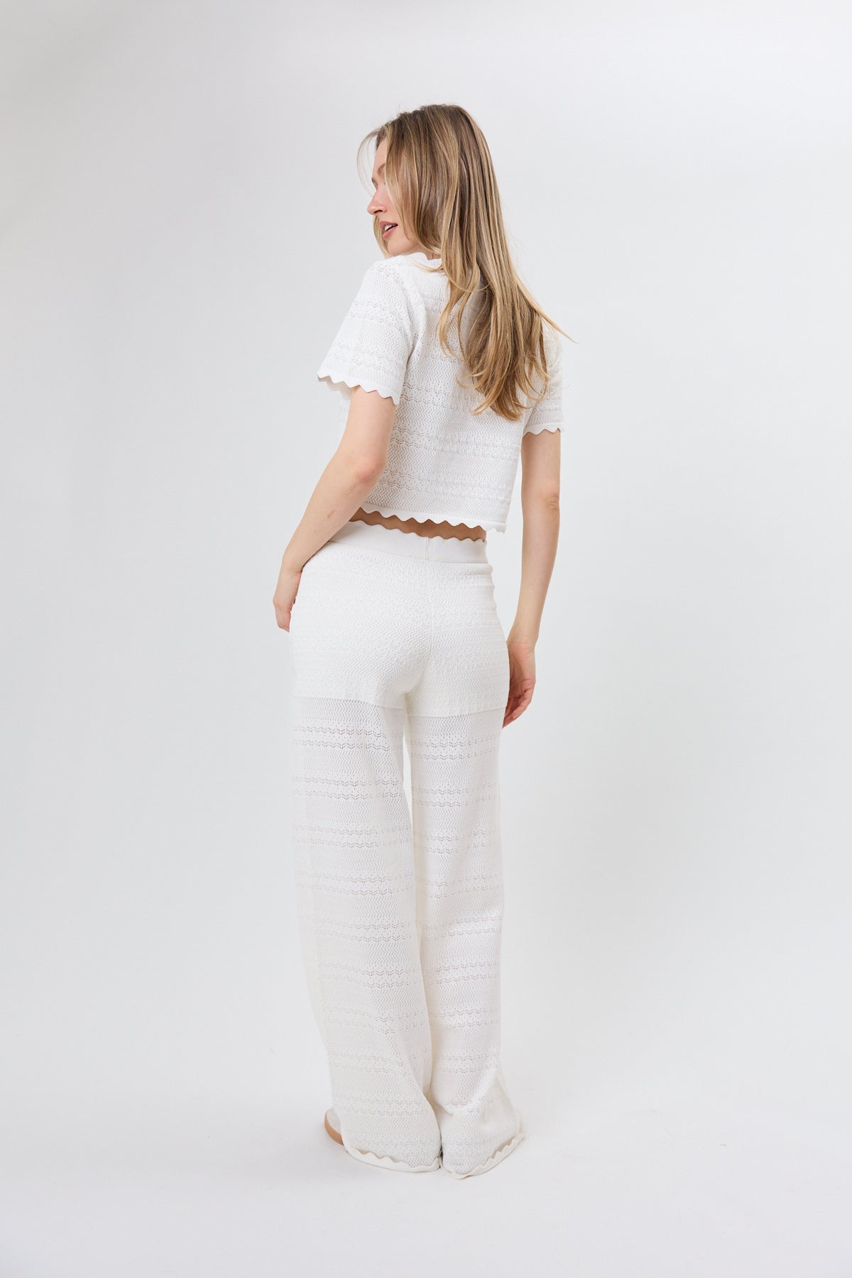 Serin Knit T-Shirt Off White