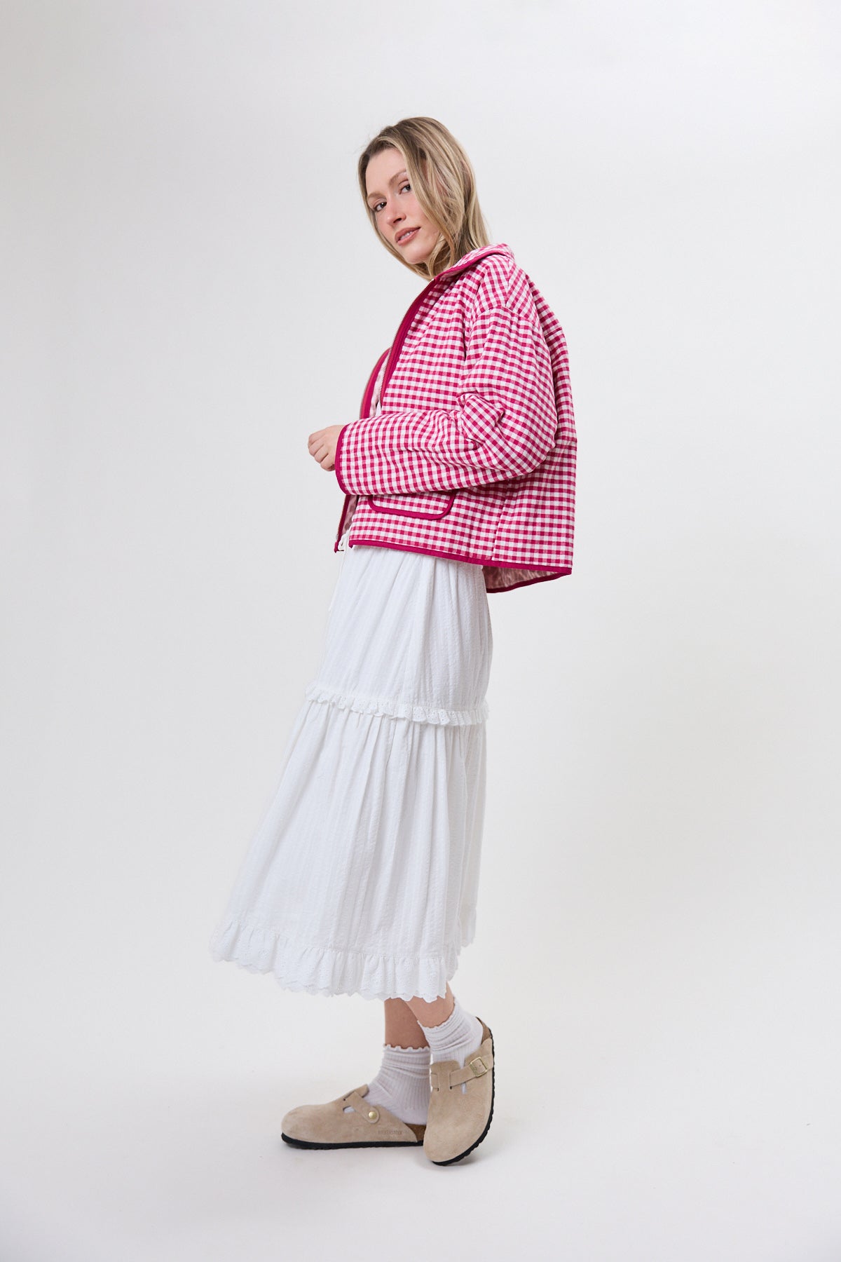 Sofie Light Padded Overshirt Leo Baby Rose/Berry Whip