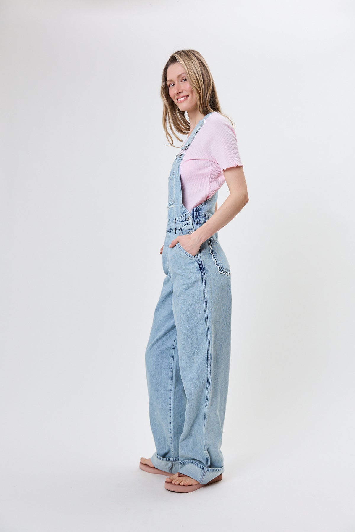 Solei Denim Overall Light Blue Wash