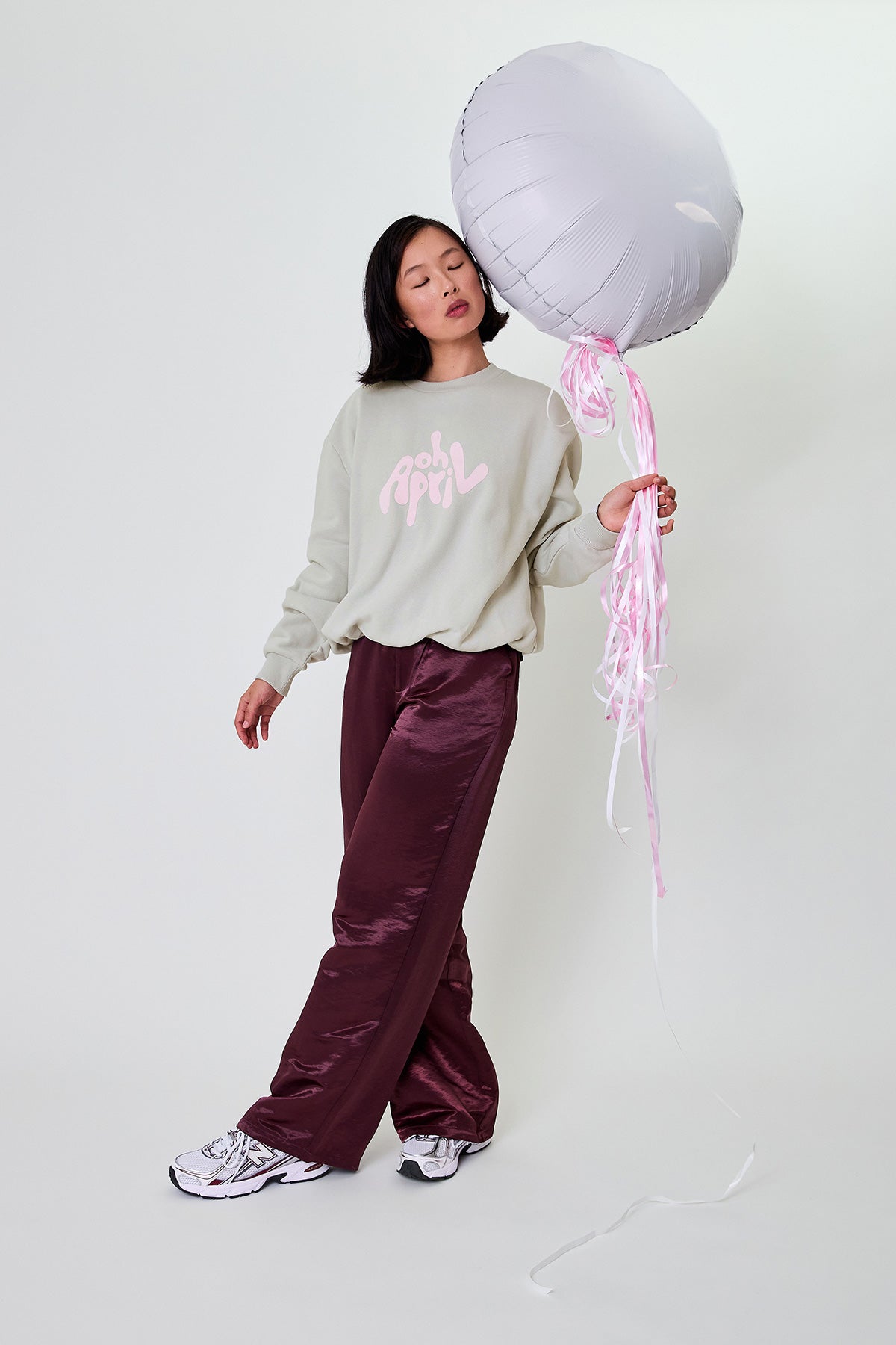 Zafira Balloon Sweatshirt Light Grey