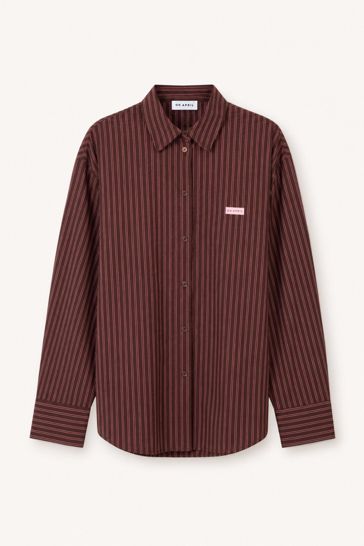 Alessa Blouse Dark Brown Stripe