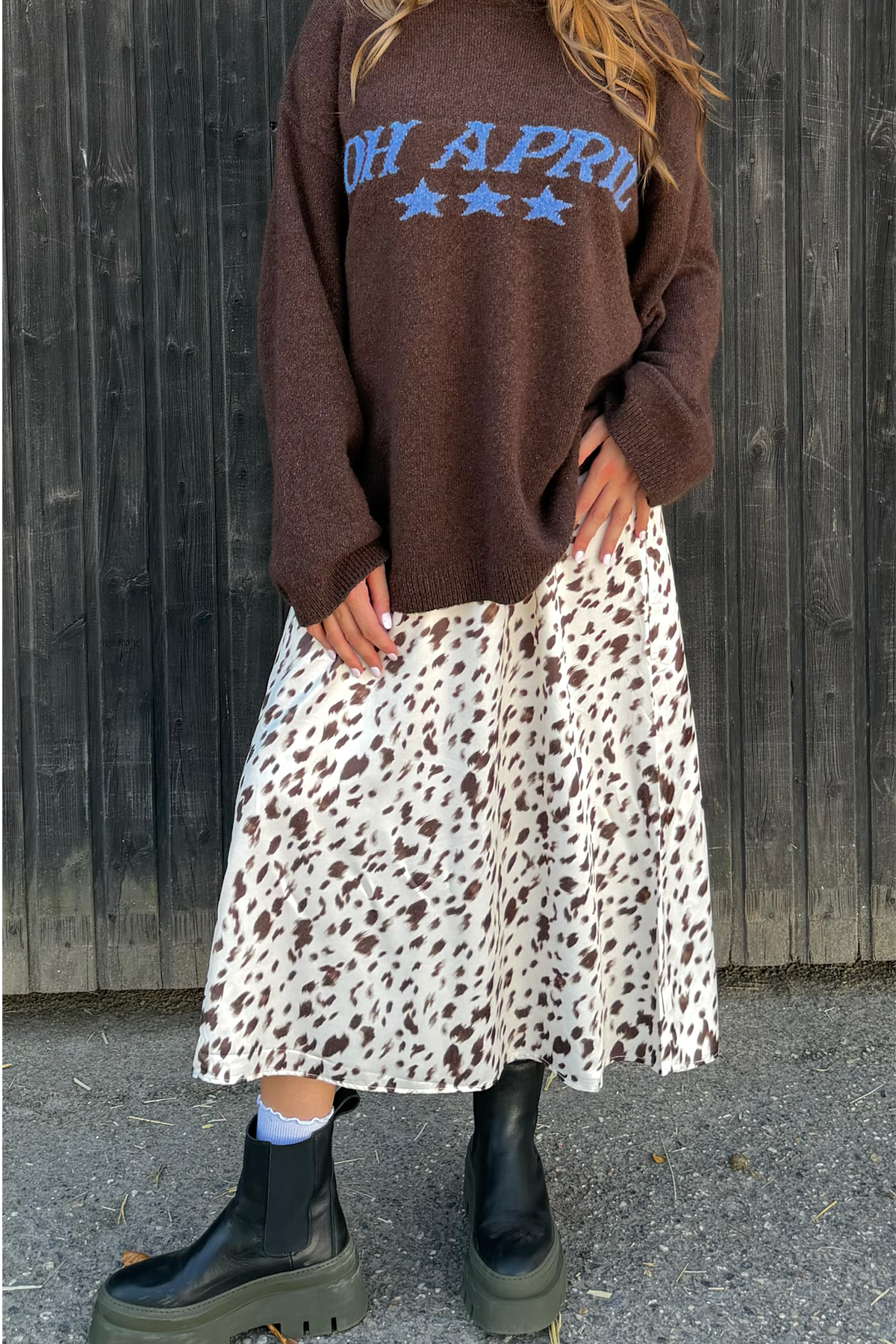 Alma A-Line Dress Cow