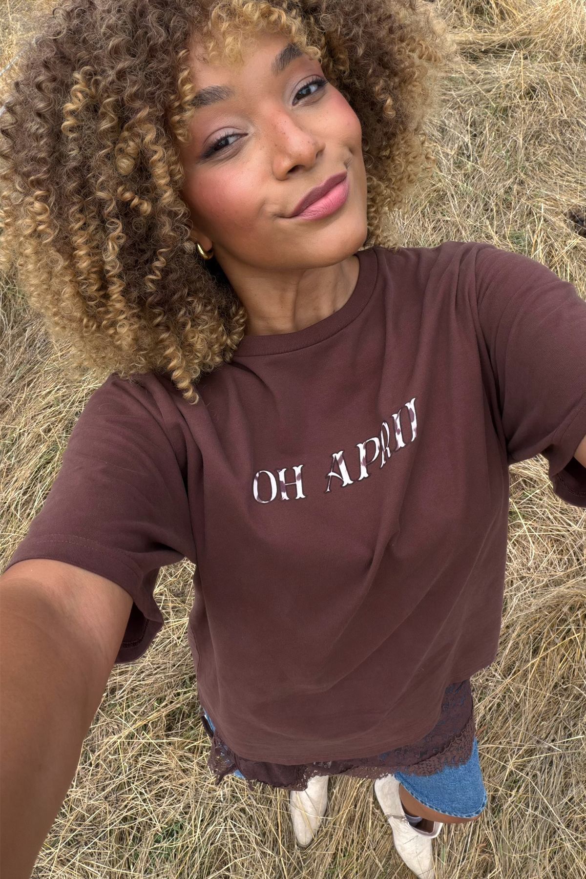 BF T-Shirt Cow Dark Brown