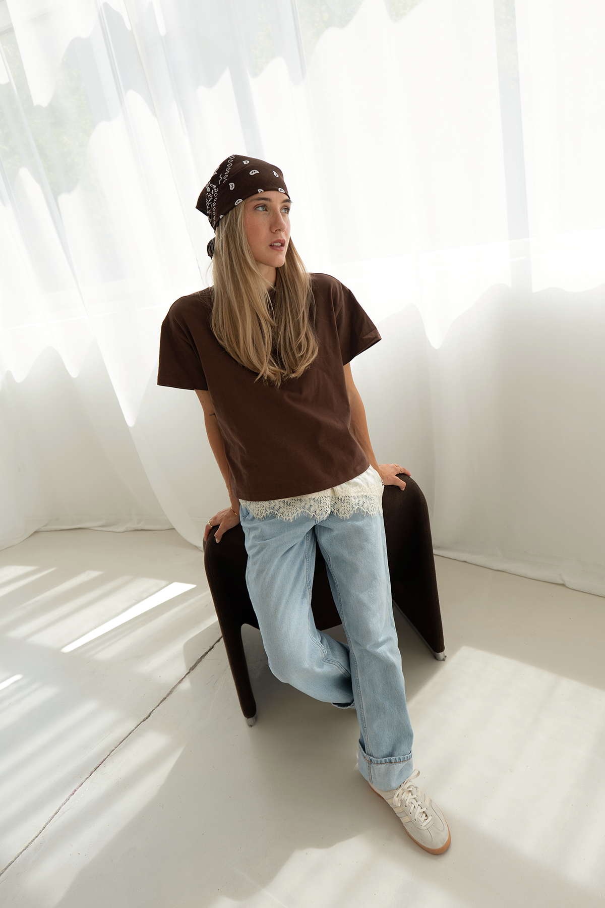 Ella Boxy T-Shirt Dark Brown