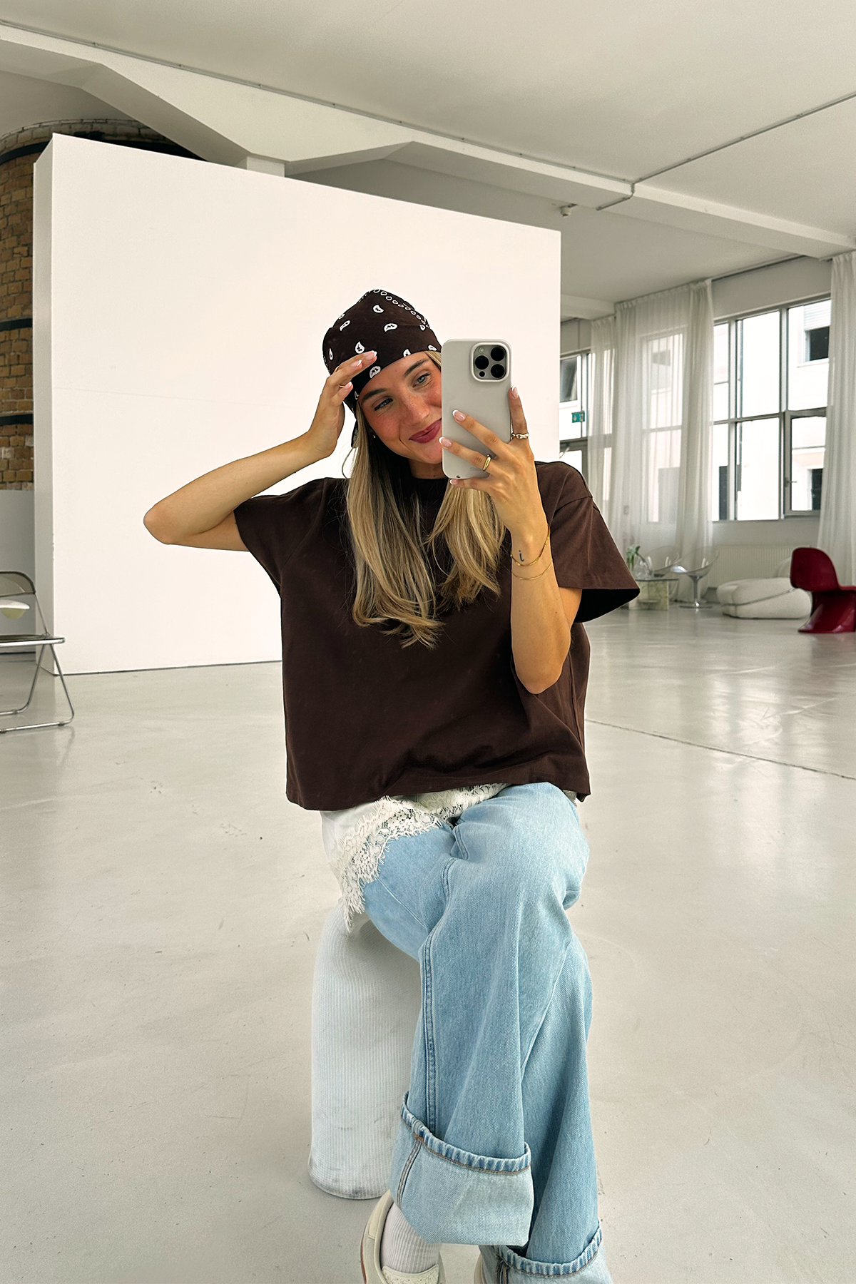 Ella Boxy T-Shirt Dark Brown