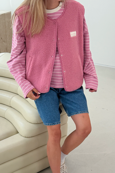 Magnolia Fleece Vest Pink
