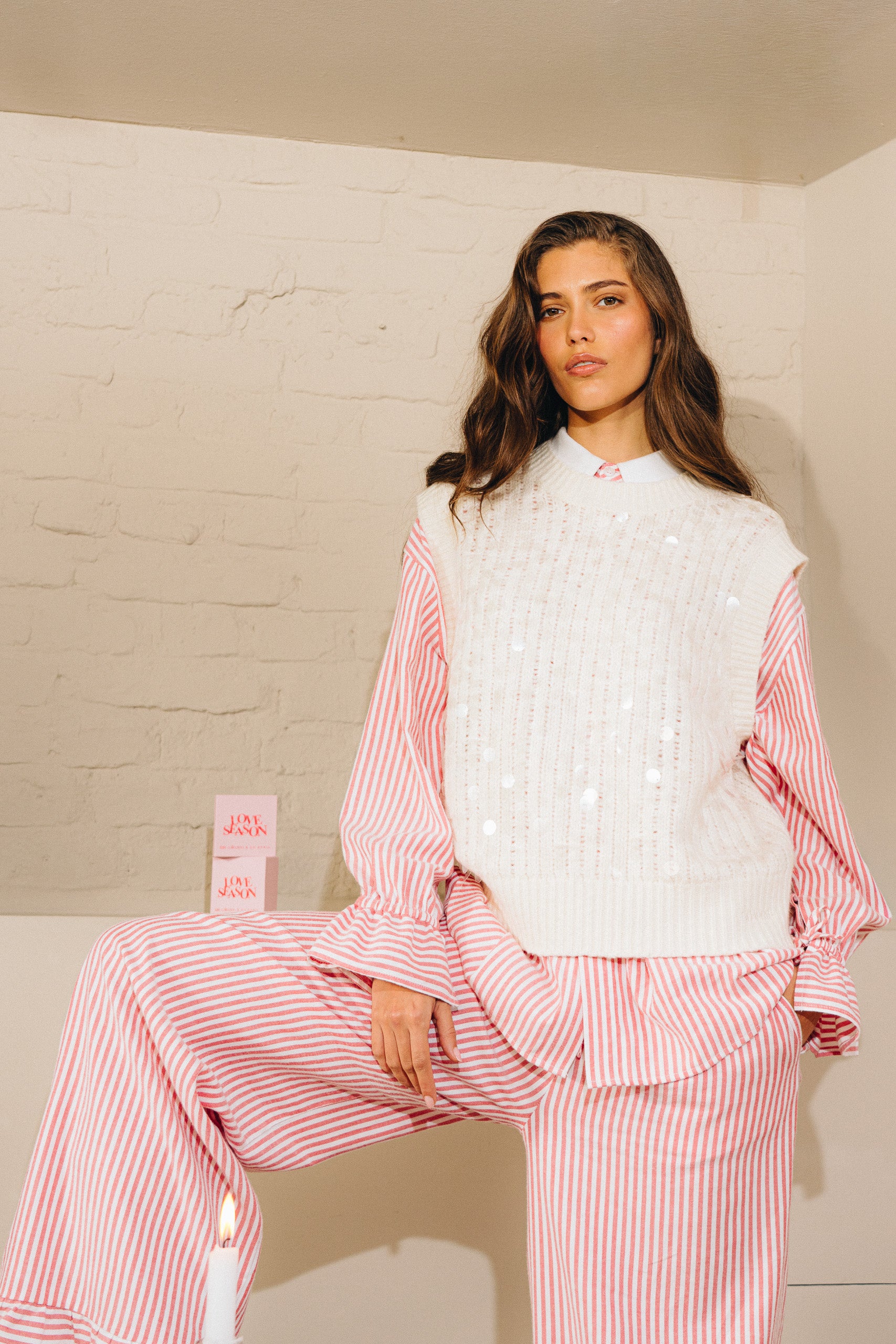 Fia Knit Vest Off White