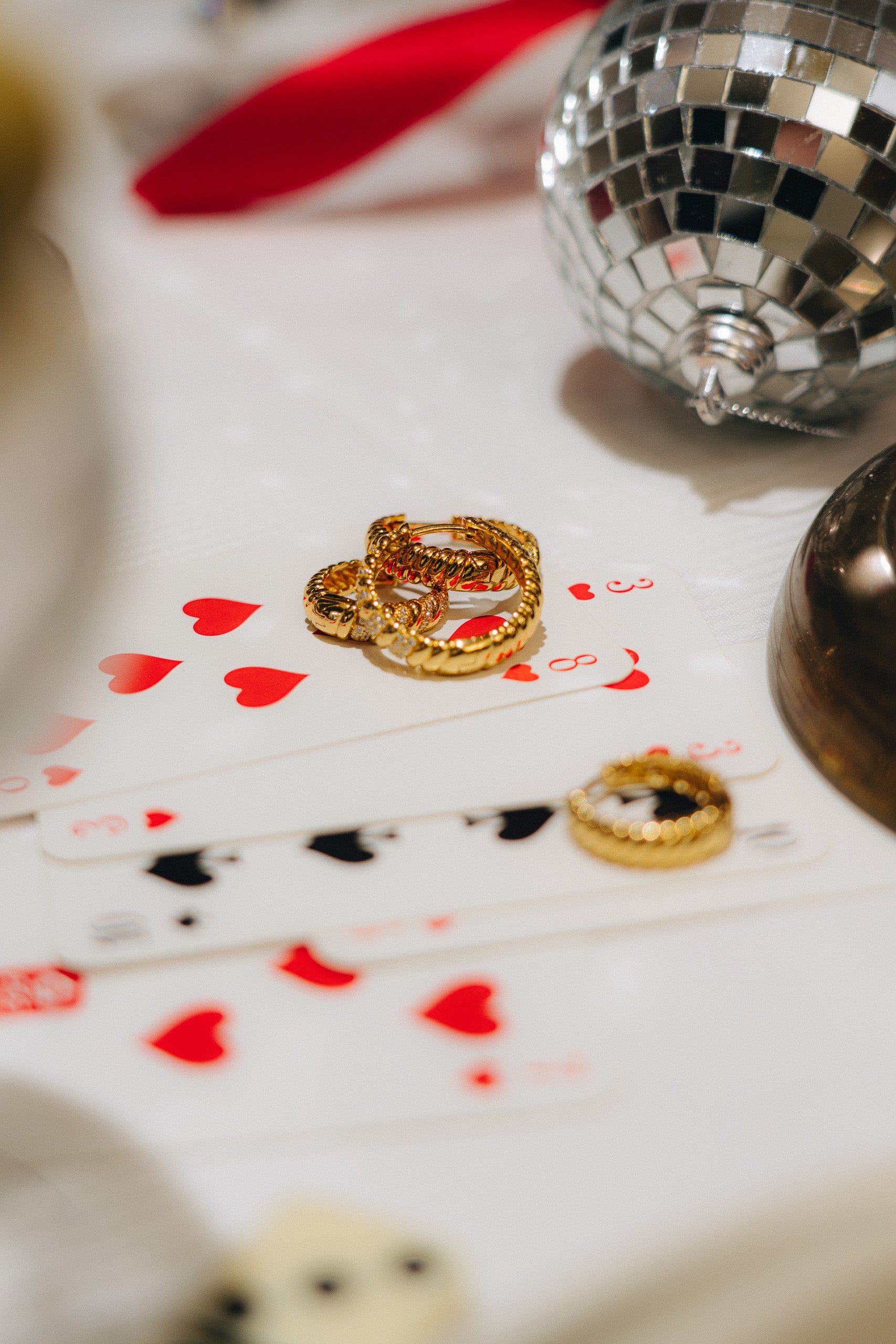 Shiny Croissant Hoops Big Gold