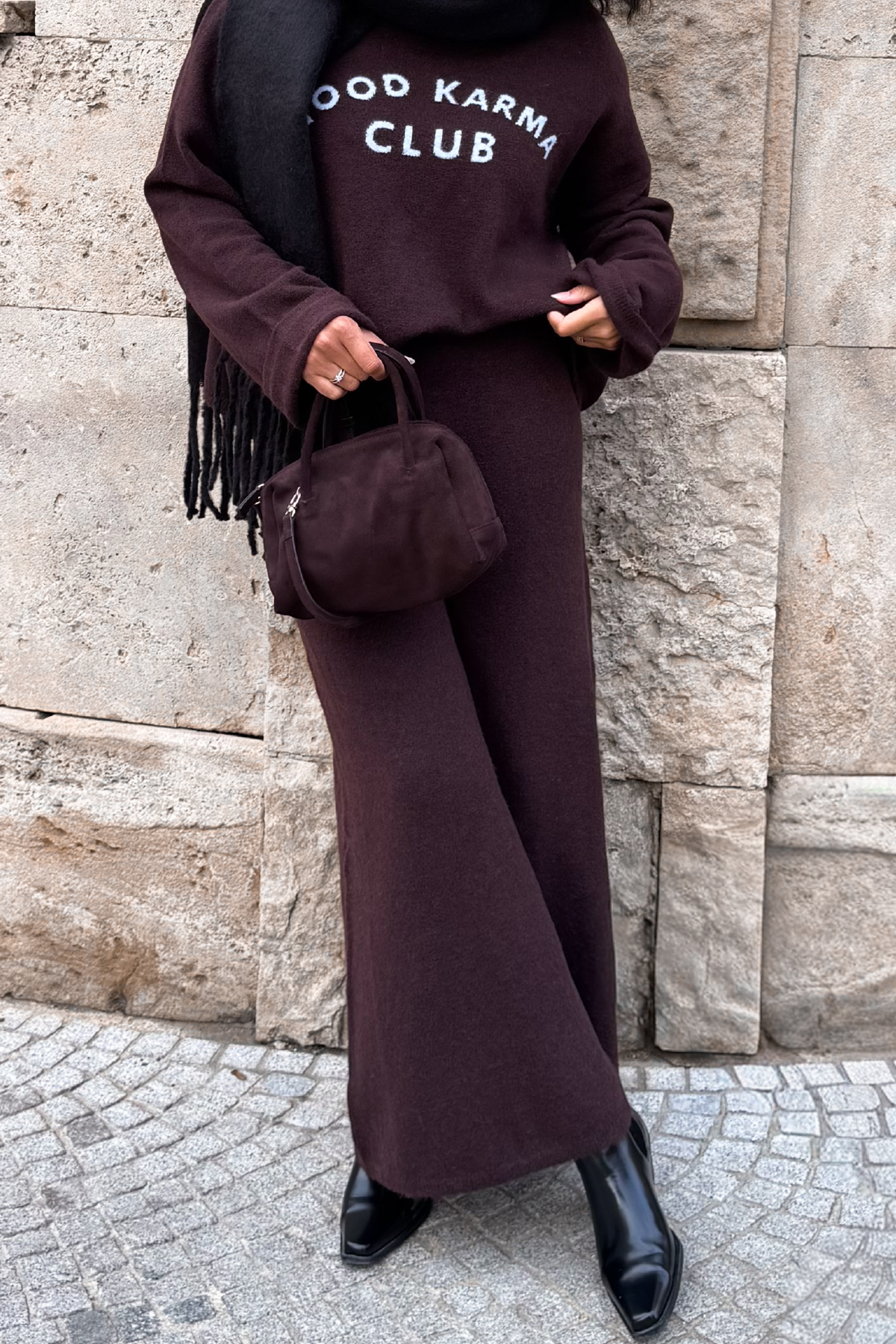 Insa Knit Skirt Truffle