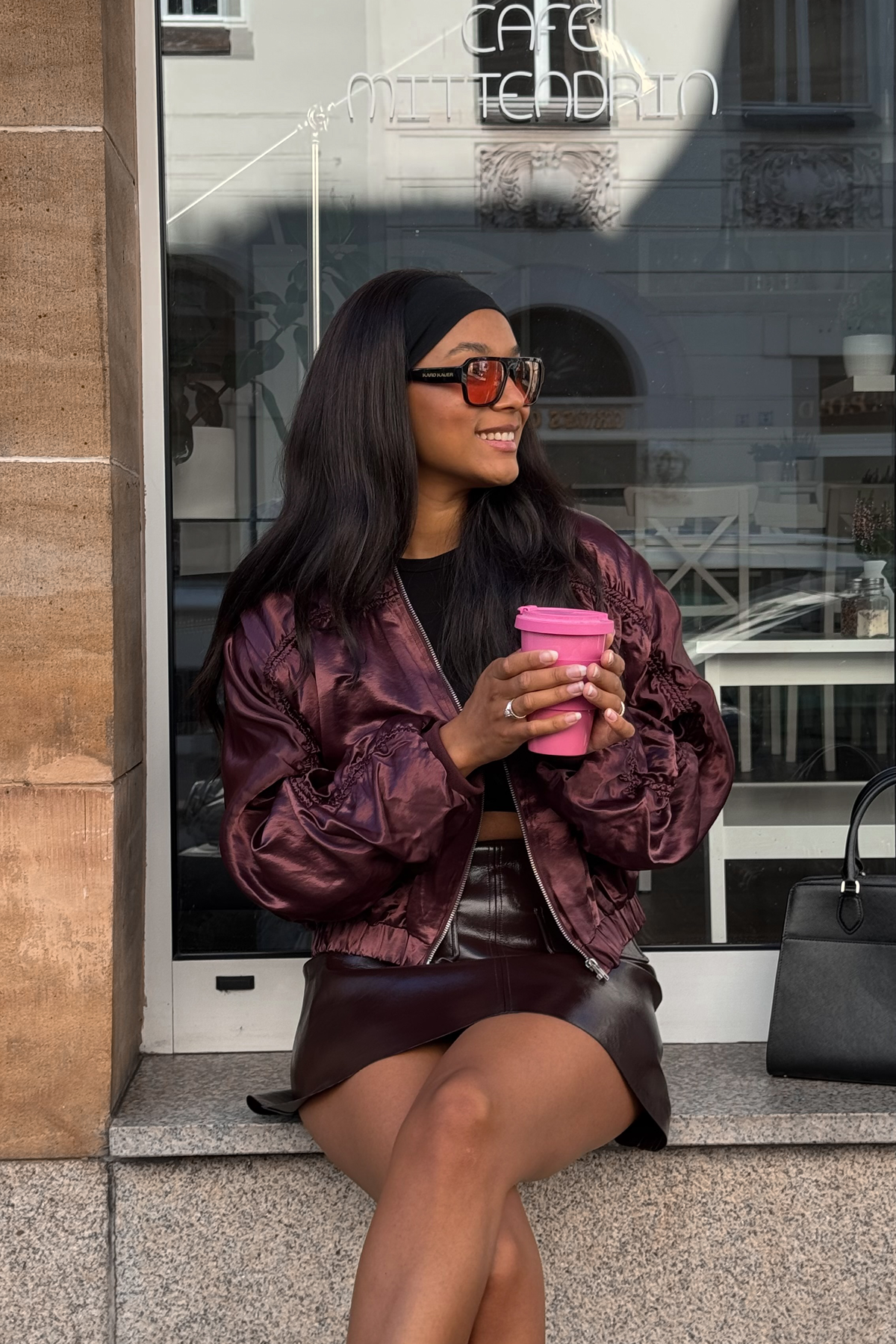 Rumi Zipper Jacket Cherrywood