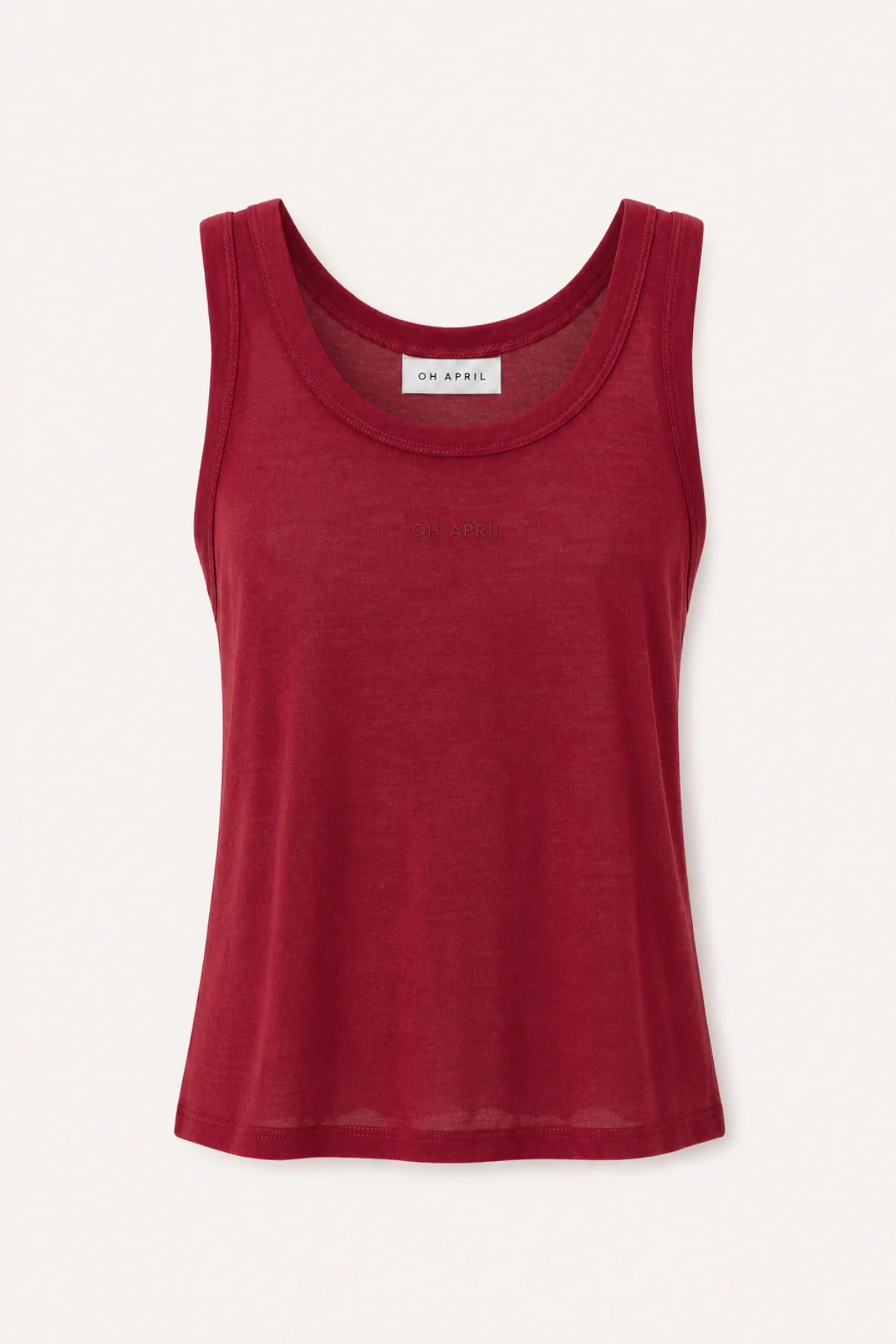 Slim Fit Tanktop aus Modal-Mix – Cherry Red