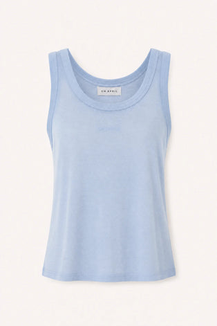 Slim Fit Tanktop aus Modal-Mix – Sky Blue