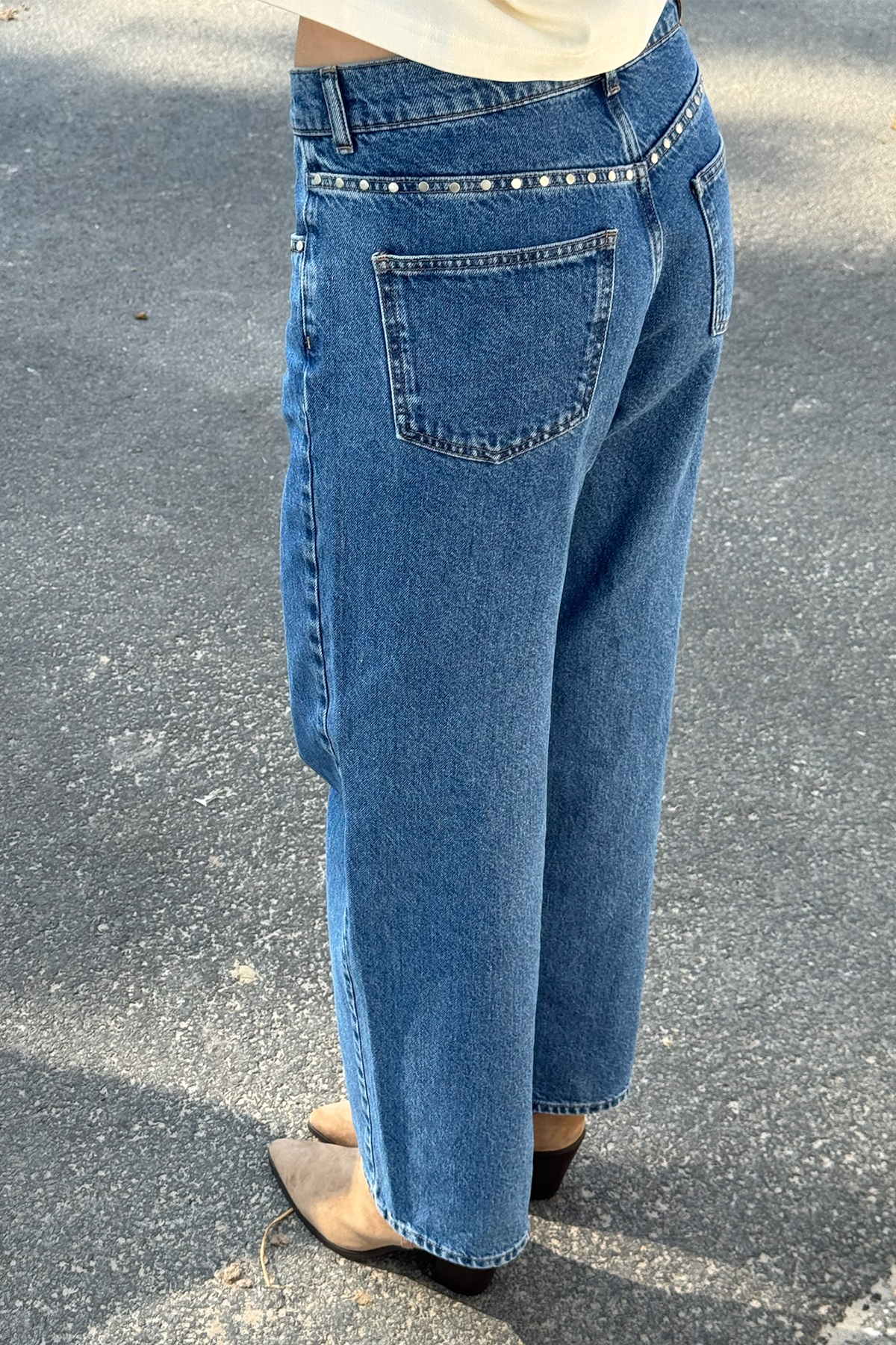 Jutta Denim Pants Denim Mid Blue