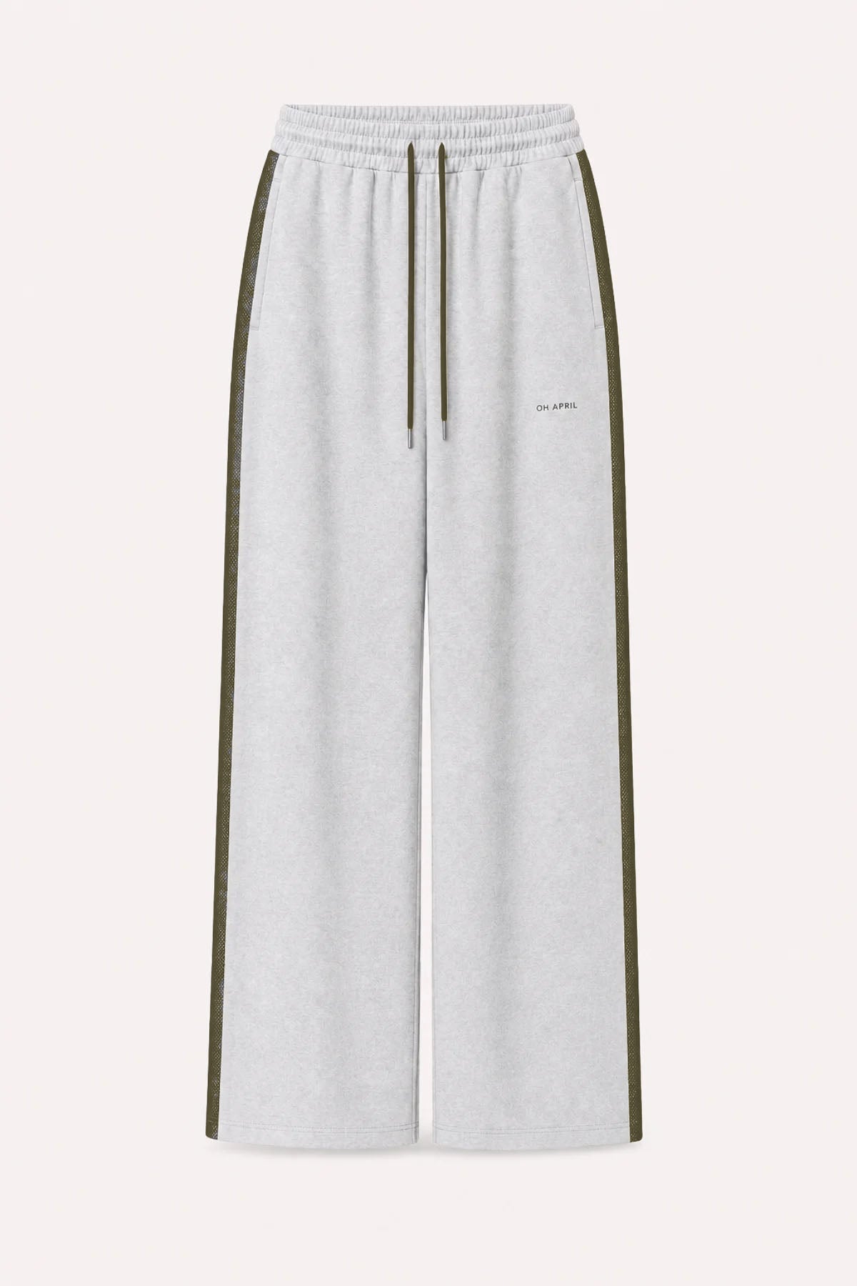 Kael Sweatpants aus Baumwolle mit Kontraststreifen – Grey Melange