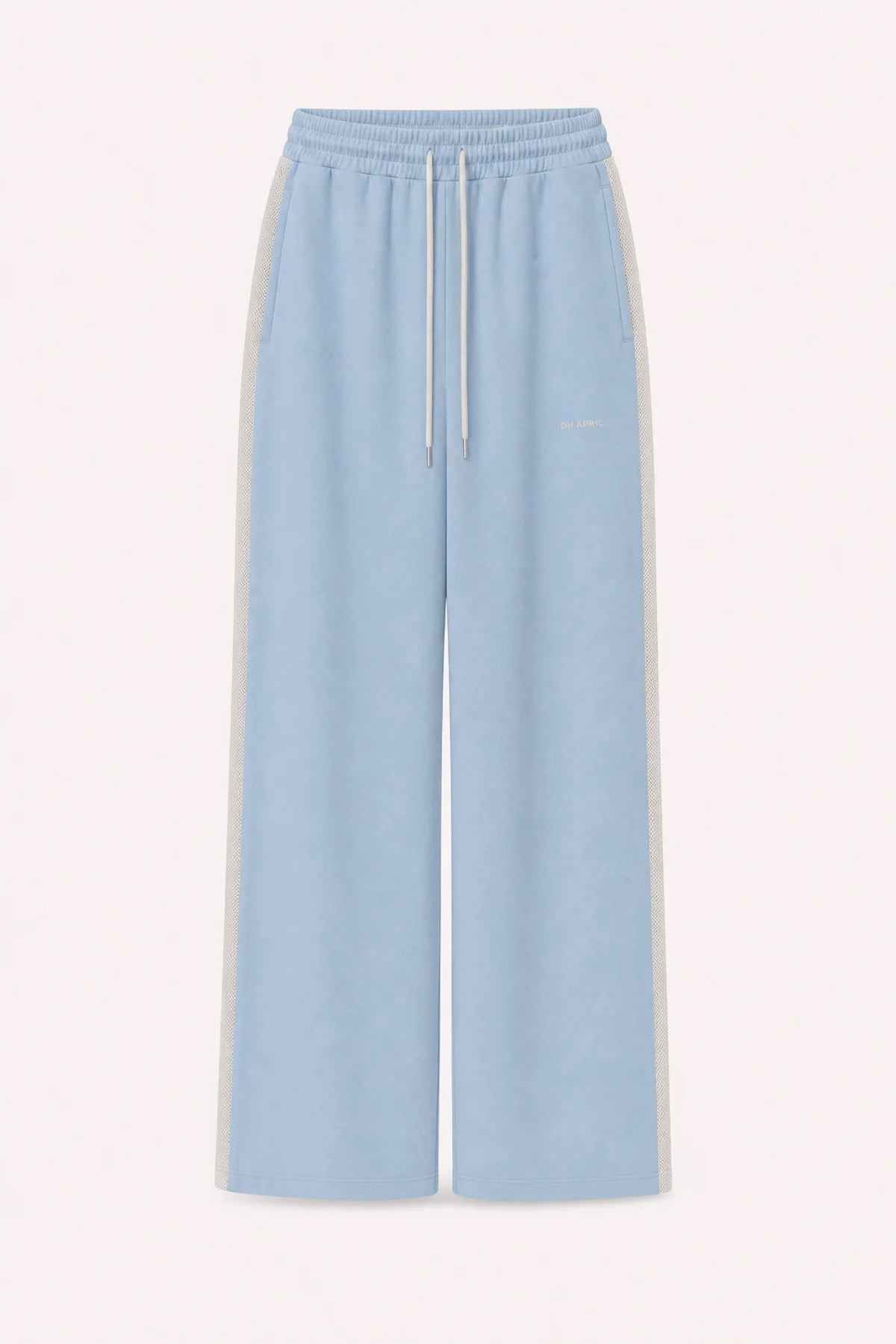 Kael Sweatpants aus Baumwolle mit Kontraststreifen – Sky Blue
