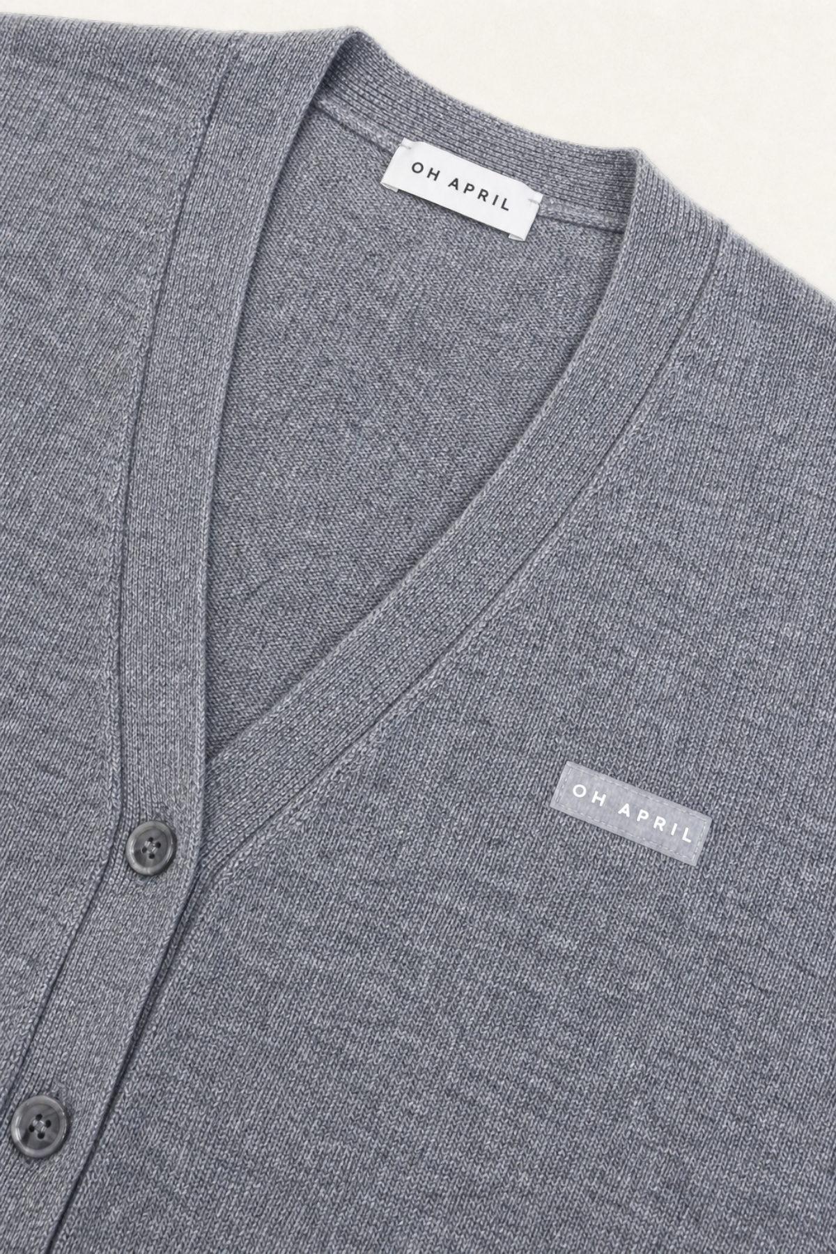 Langer Strickcardigan aus Viskose-Merino-Mix – Grey Melange