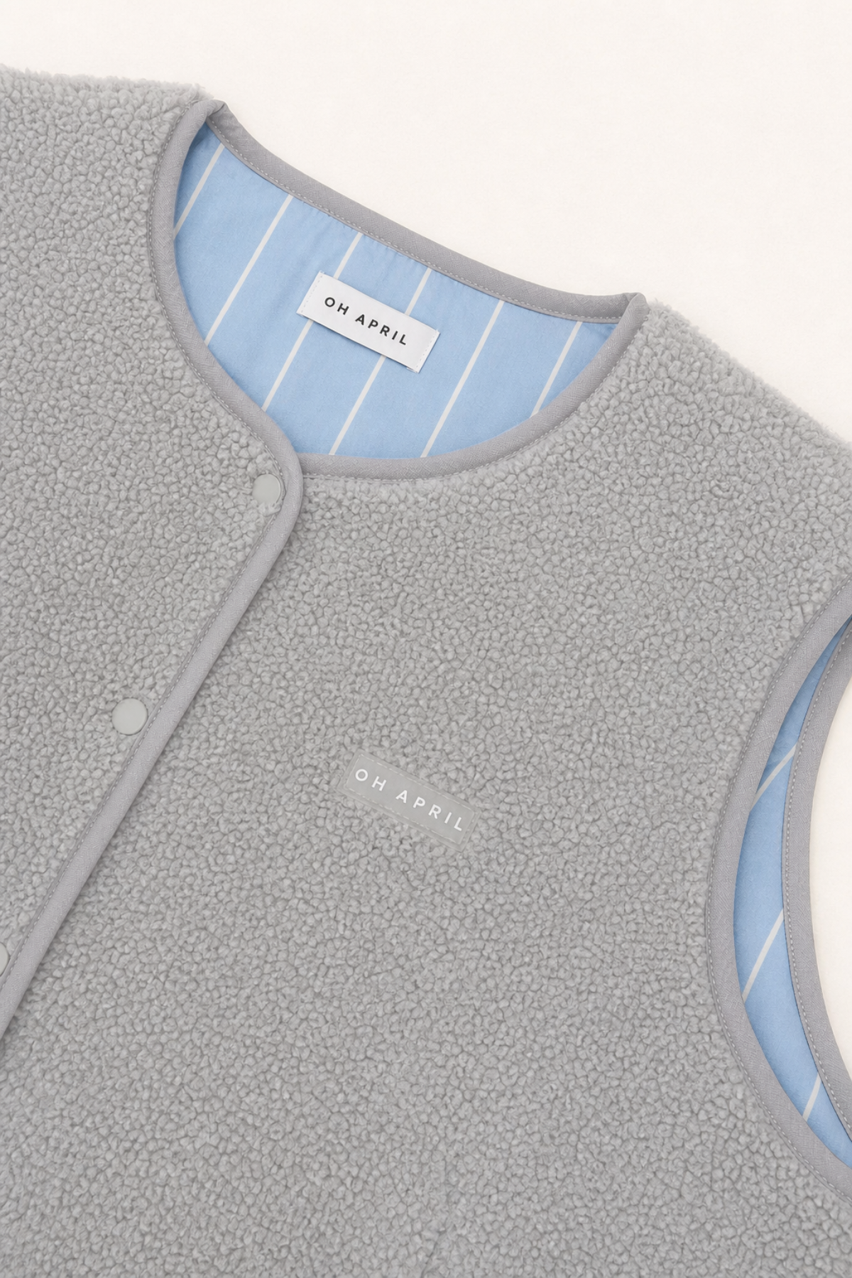 Teddy-Fleece-Weste Magnolia – Grey