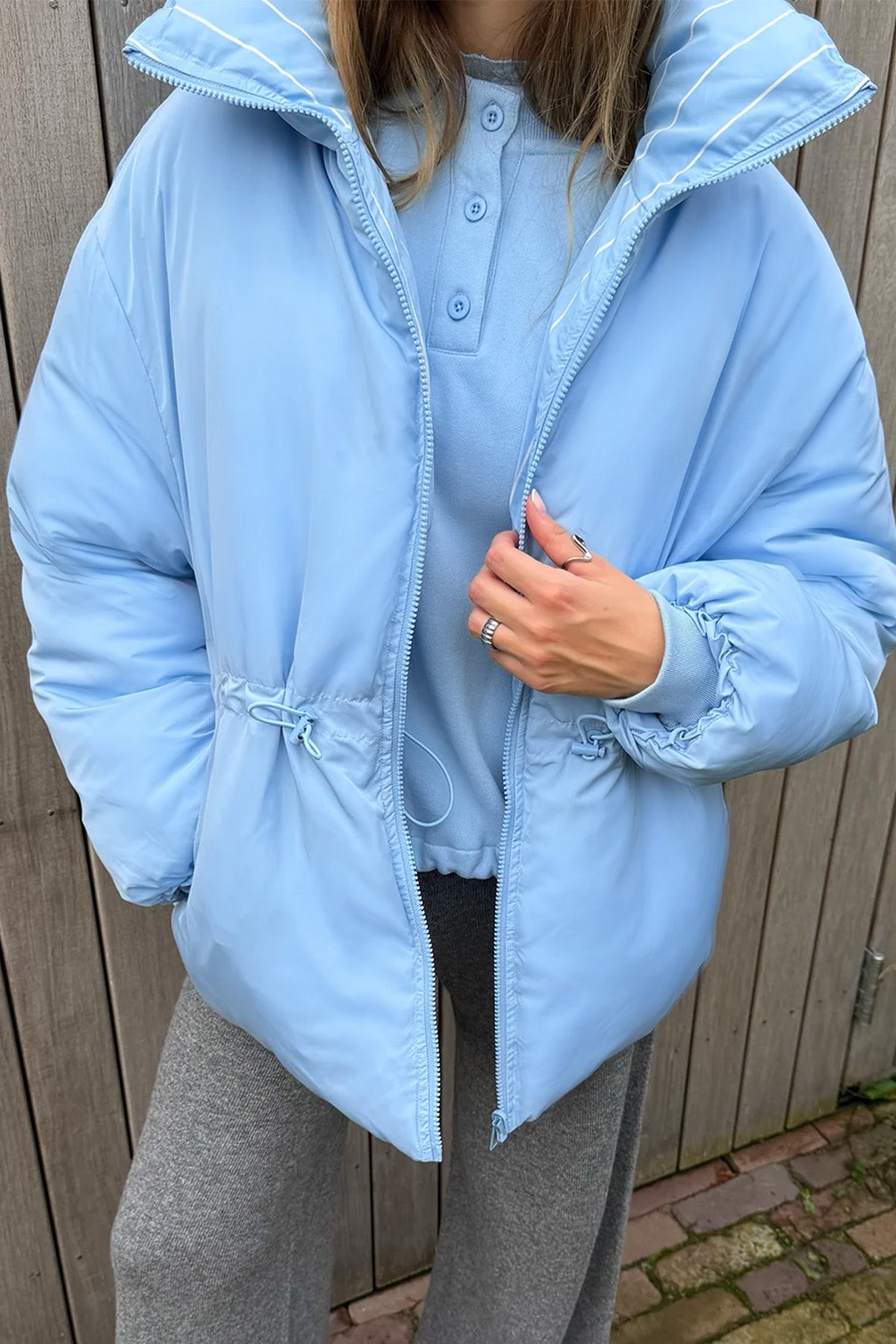 Wendbare Puffer Jacket – Sky Blue