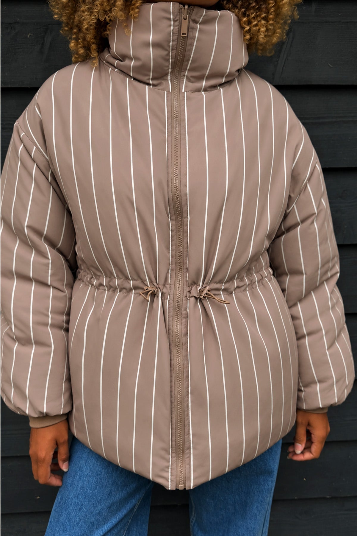 Wendbare Puffer Jacket – Taupe