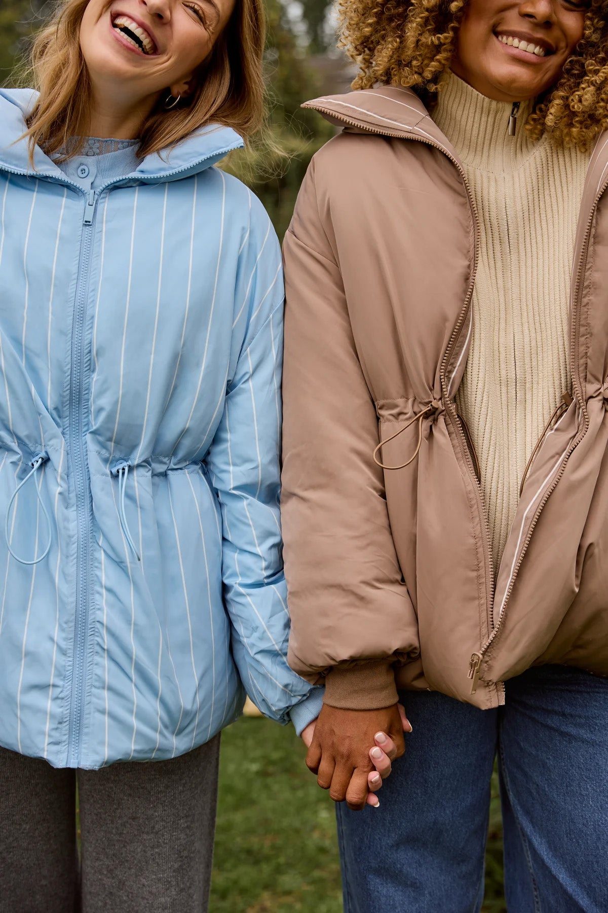 Wendbare Puffer Jacket – Taupe