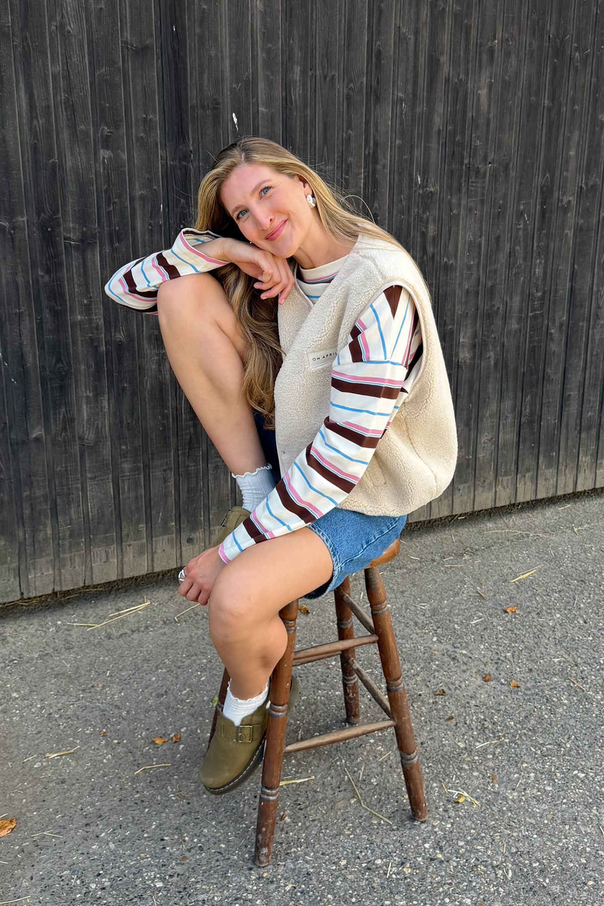 Regular Longsleeve Pink/Brown Stripe