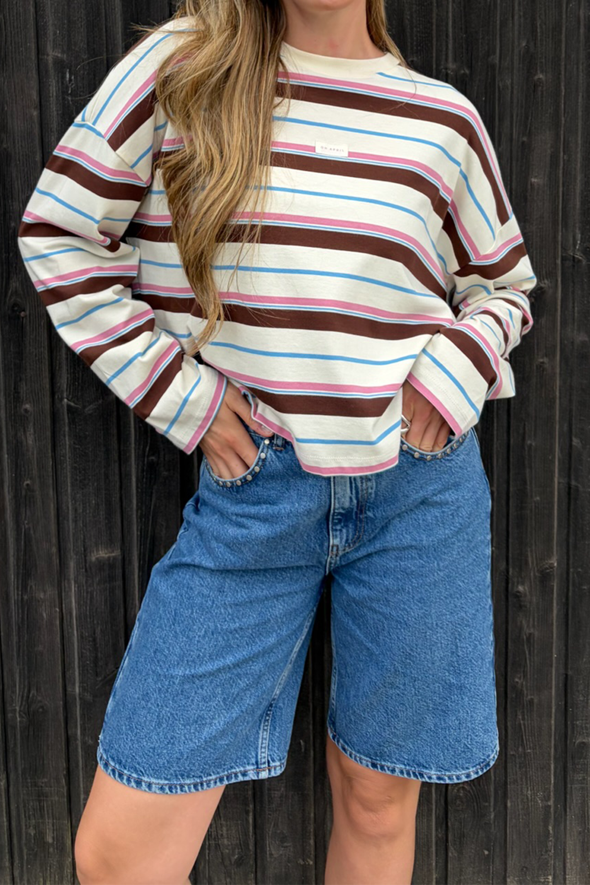Regular Longsleeve Pink/Brown Stripe