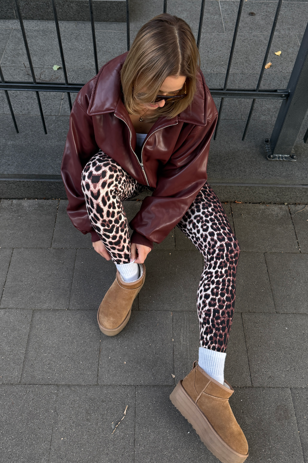 Rita Leggings Leo Cherrywood